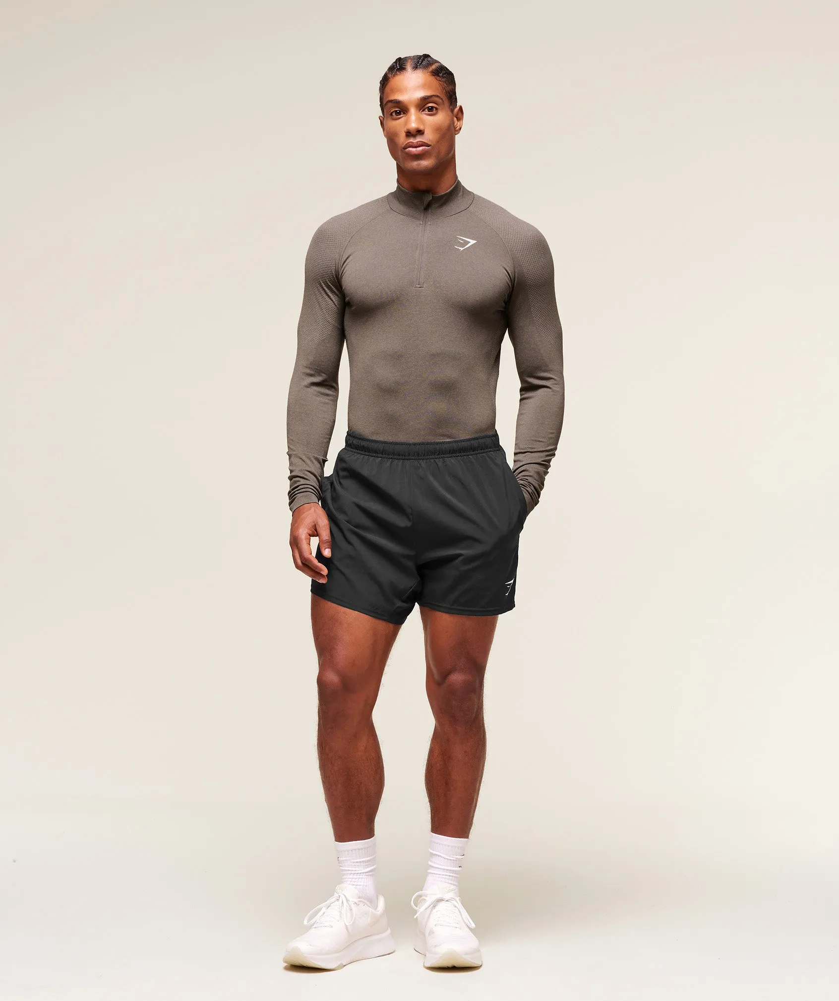 Gymshark Vital 1/4 Zip - Camo Brown/Linen Brown sold by Gymshark product image thumbnail 4