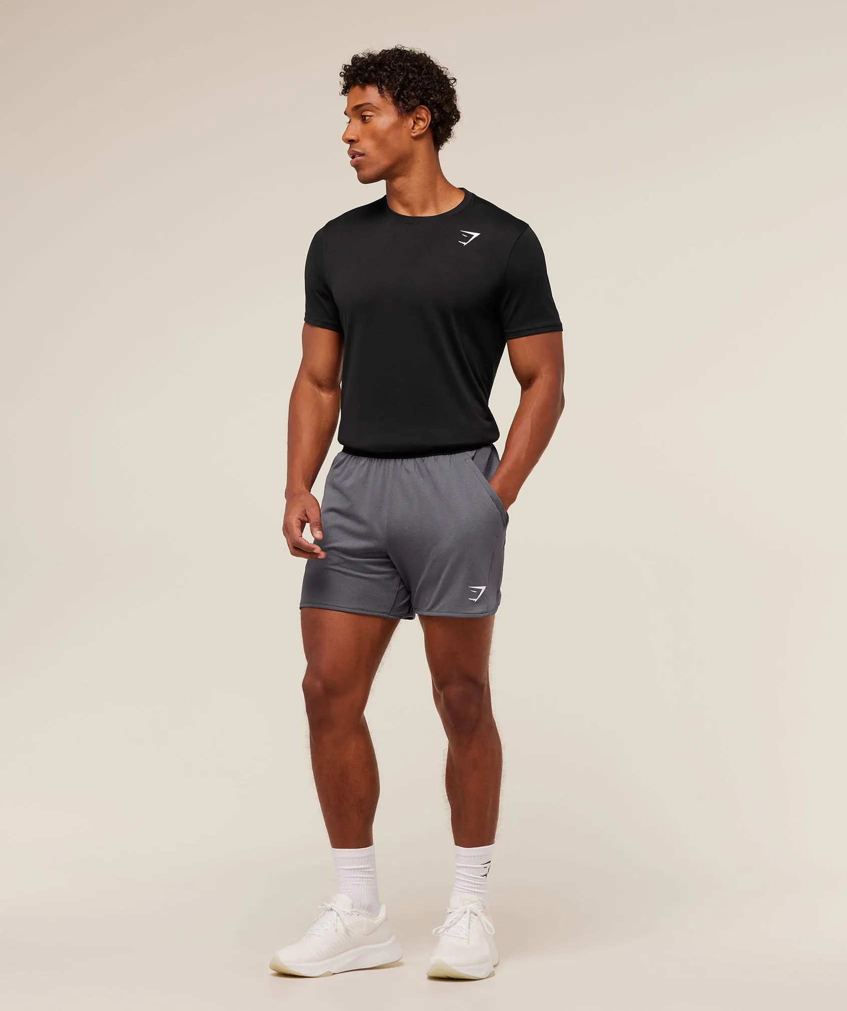 Gymshark Mesh Hybrid 5" Shorts - Dark Grey sold by Gymshark product image thumbnail 4