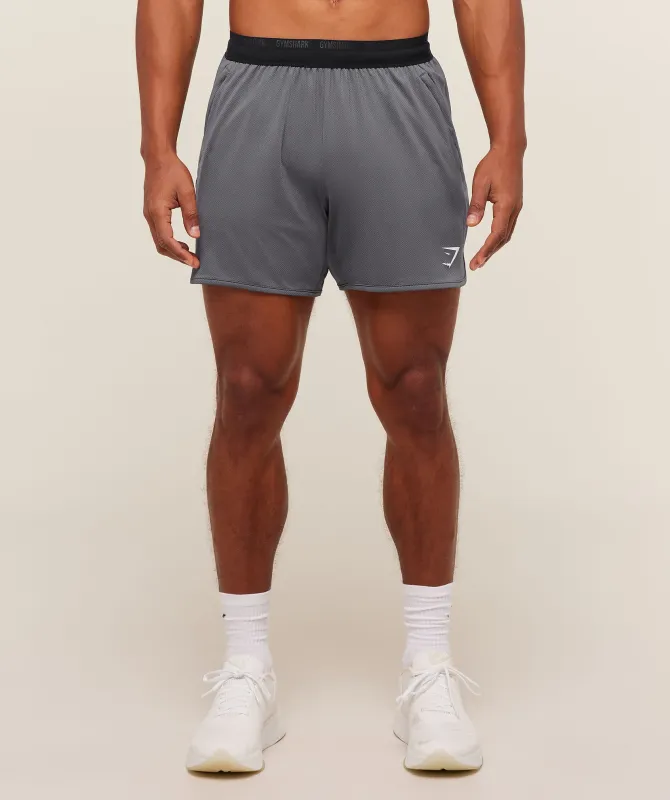 Gymshark Mesh Hybrid 5" Shorts - Dark Grey sold by Gymshark