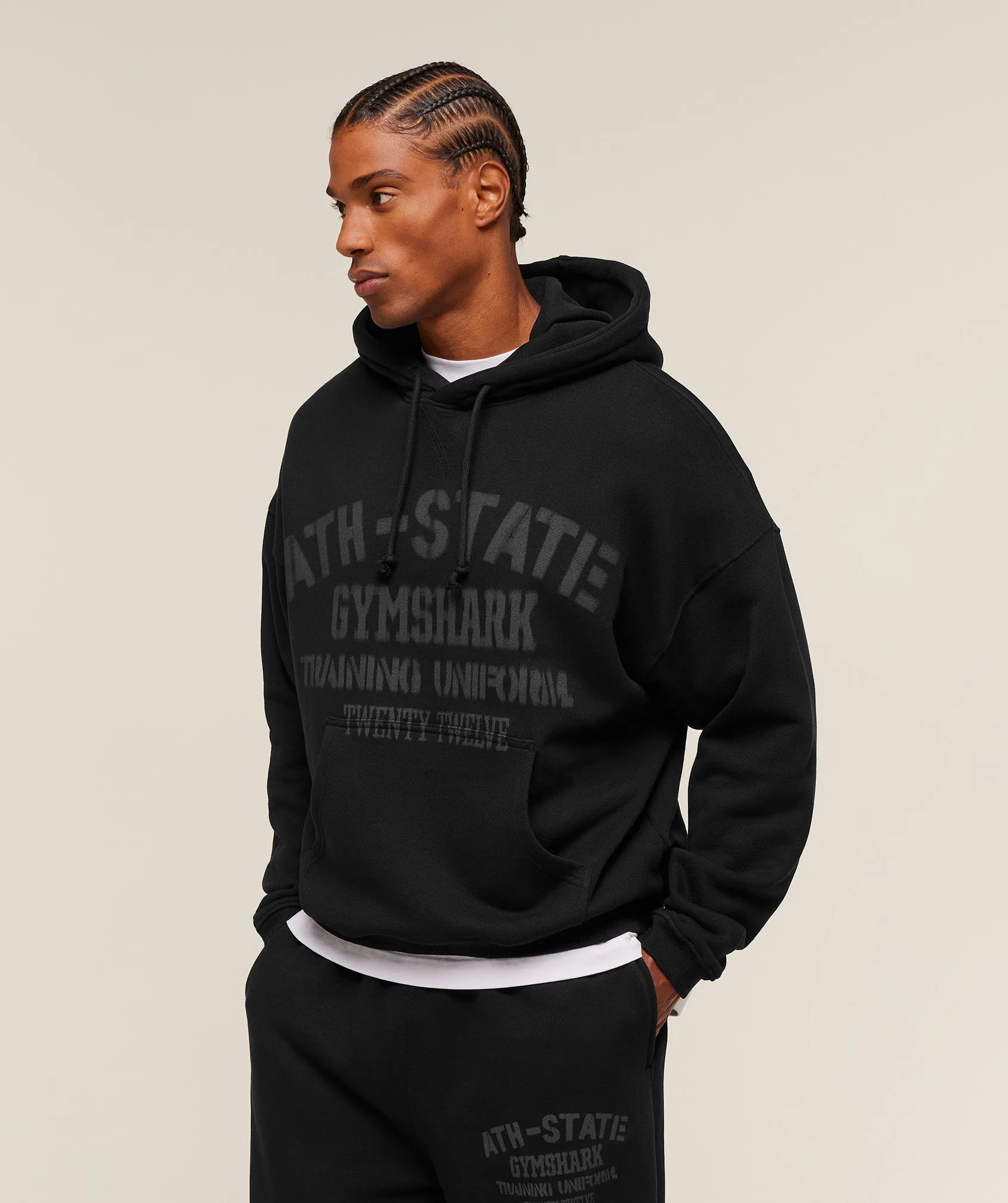 Gymshark Collegiate Hoodie - Black sold by Gymshark product image thumbnail 3
