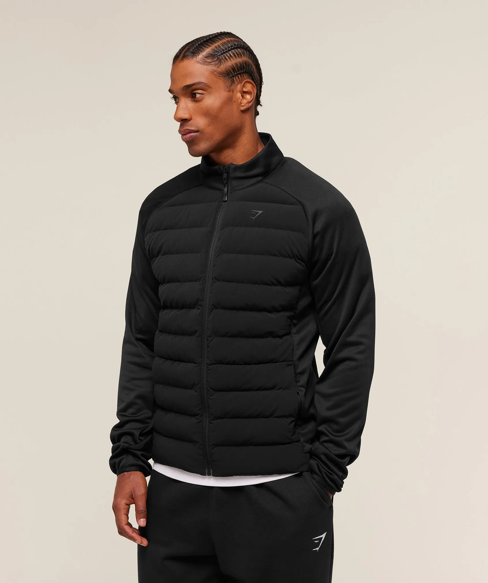 Gymshark Hybrid Quilted Jacket - Black sold by Gymshark product image thumbnail 3