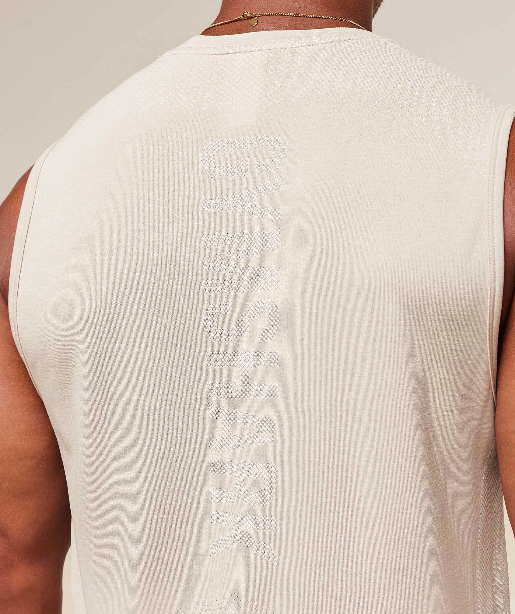 Gymshark Lightweight Seamless Tank - Pebble Grey/White sold by Gymshark product image thumbnail 5