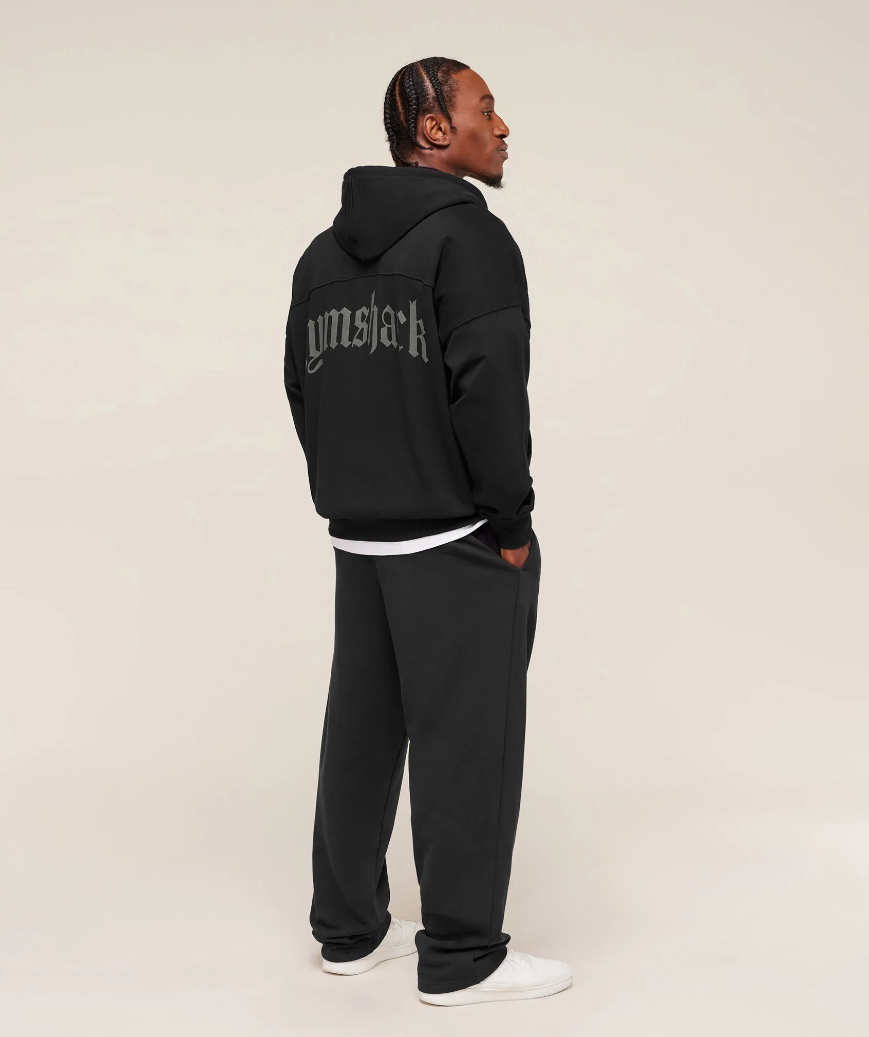 Gymshark Olde English Zip Up Hoodie - Black sold by Gymshark product image thumbnail 4