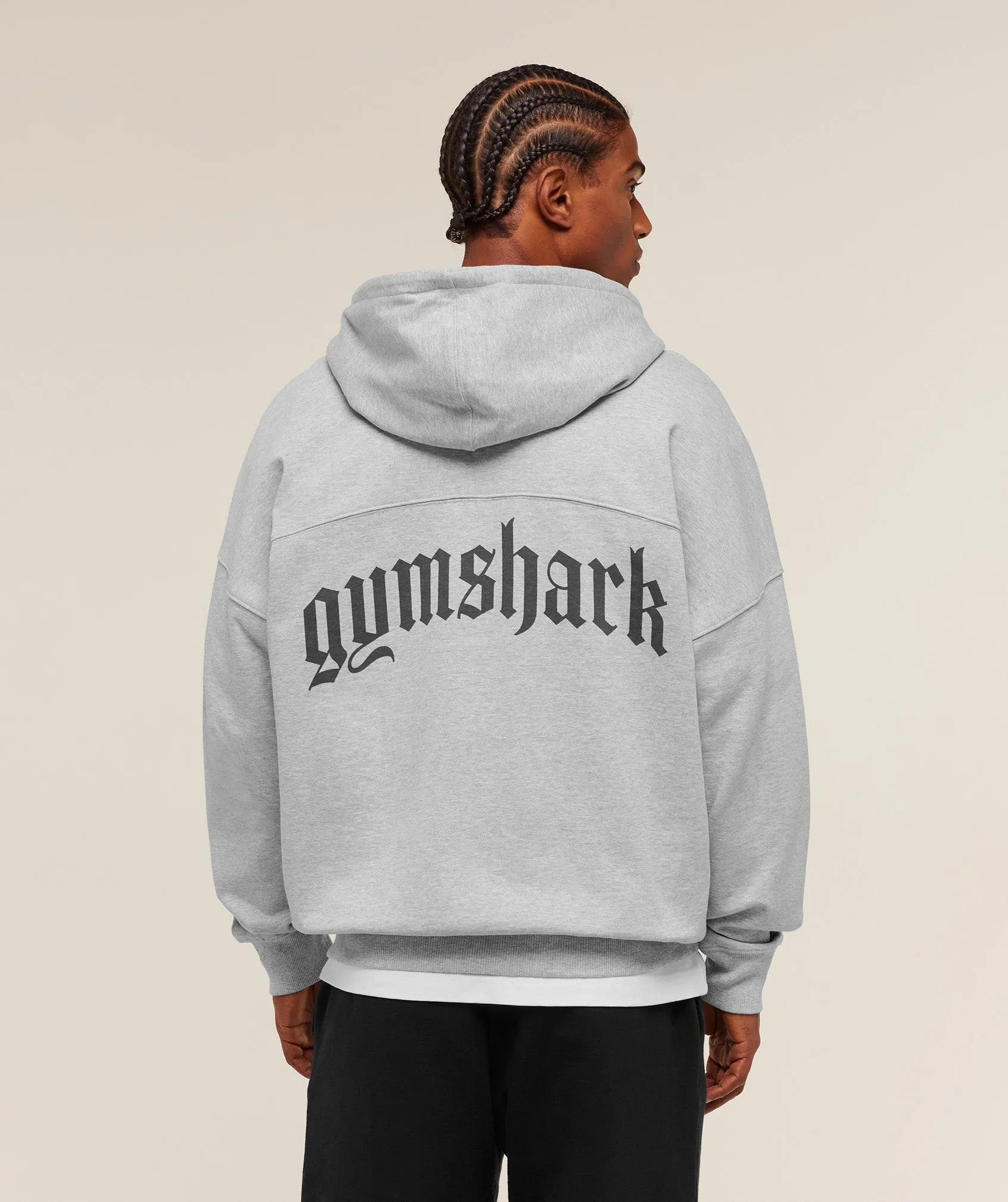 Gymshark Olde English Zip Up Hoodie - Soft Grey Marl sold by Gymshark product image thumbnail 2