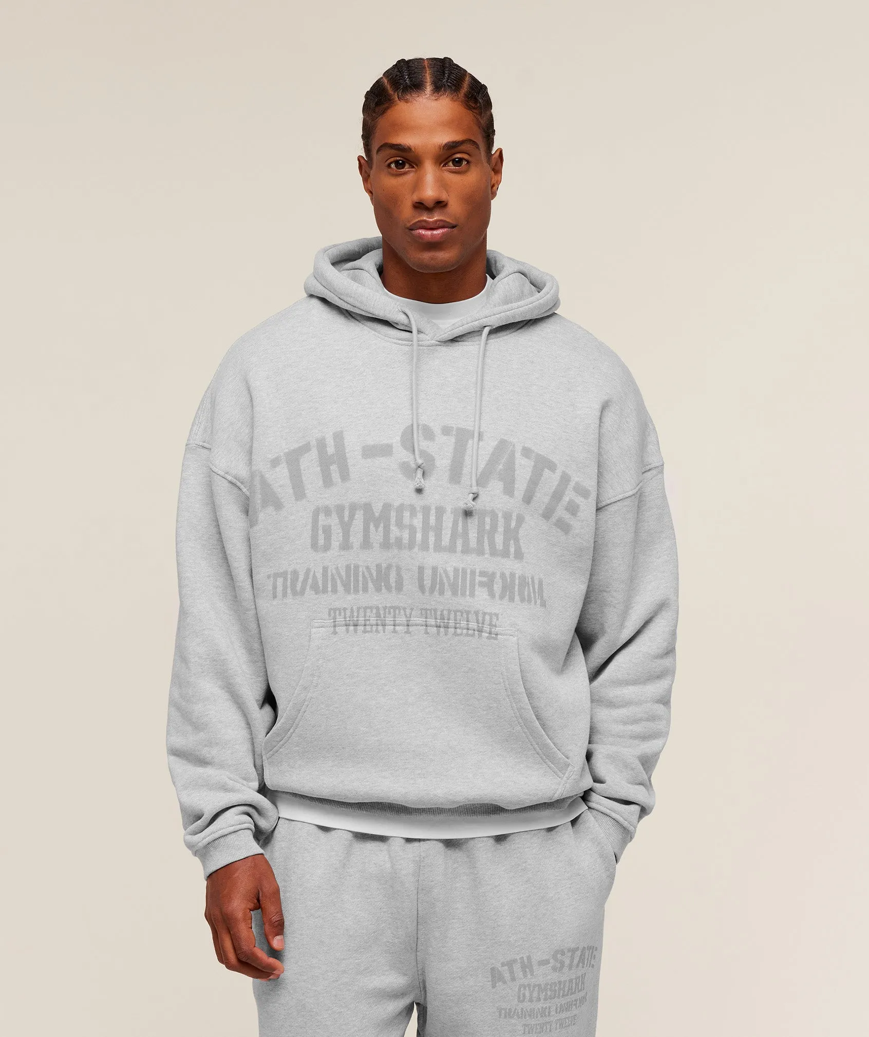 Gymshark Collegiate Hoodie - Bros Soft Grey Marl sold by Gymshark