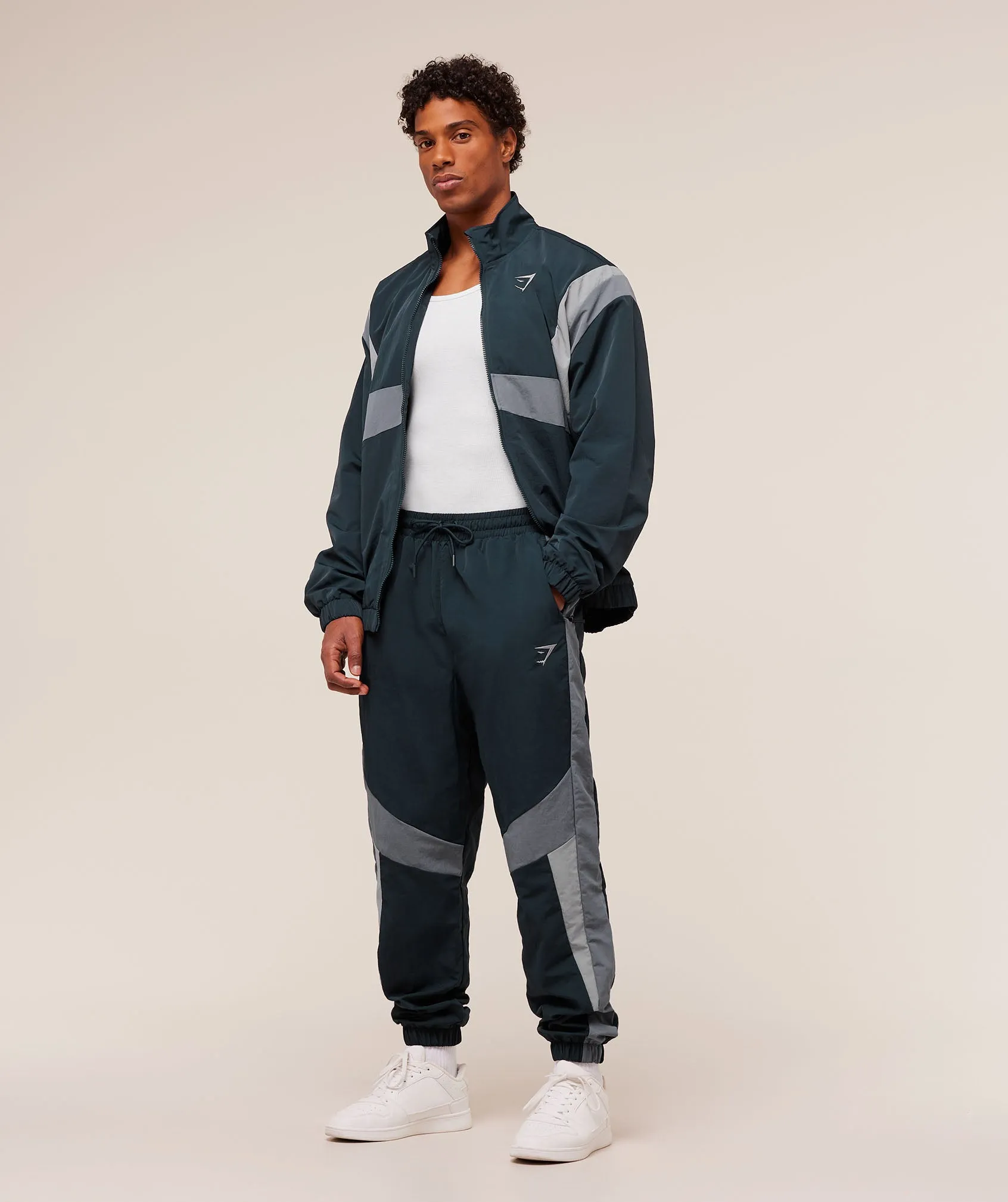 Gymshark Retro Track Pants - Deep Petrol Blue/Iron Blue/Denim Grey sold by Gymshark product image thumbnail 4