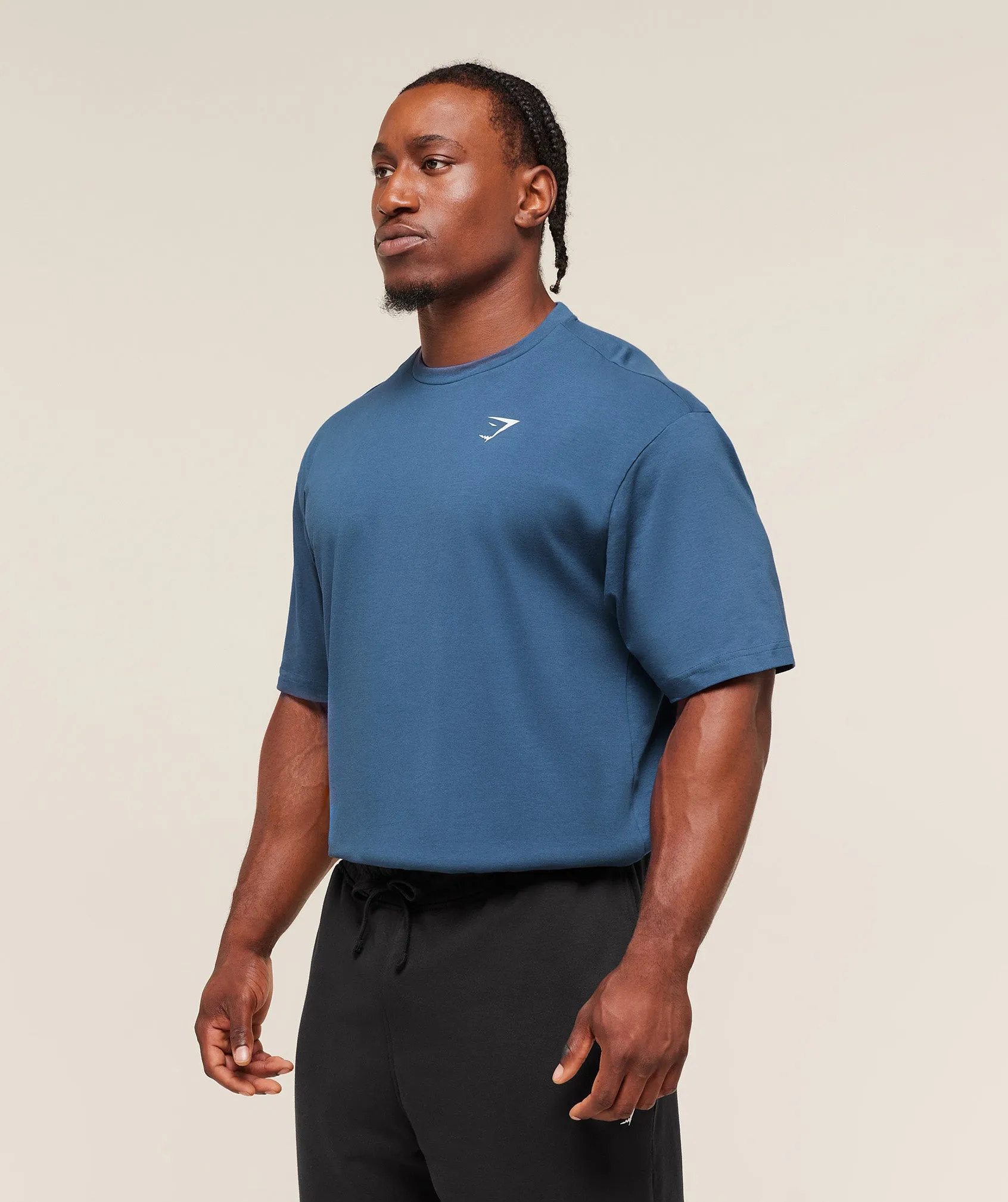 Gymshark Essential Oversized T-Shirt - Compound Blue sold by Gymshark product image thumbnail 3