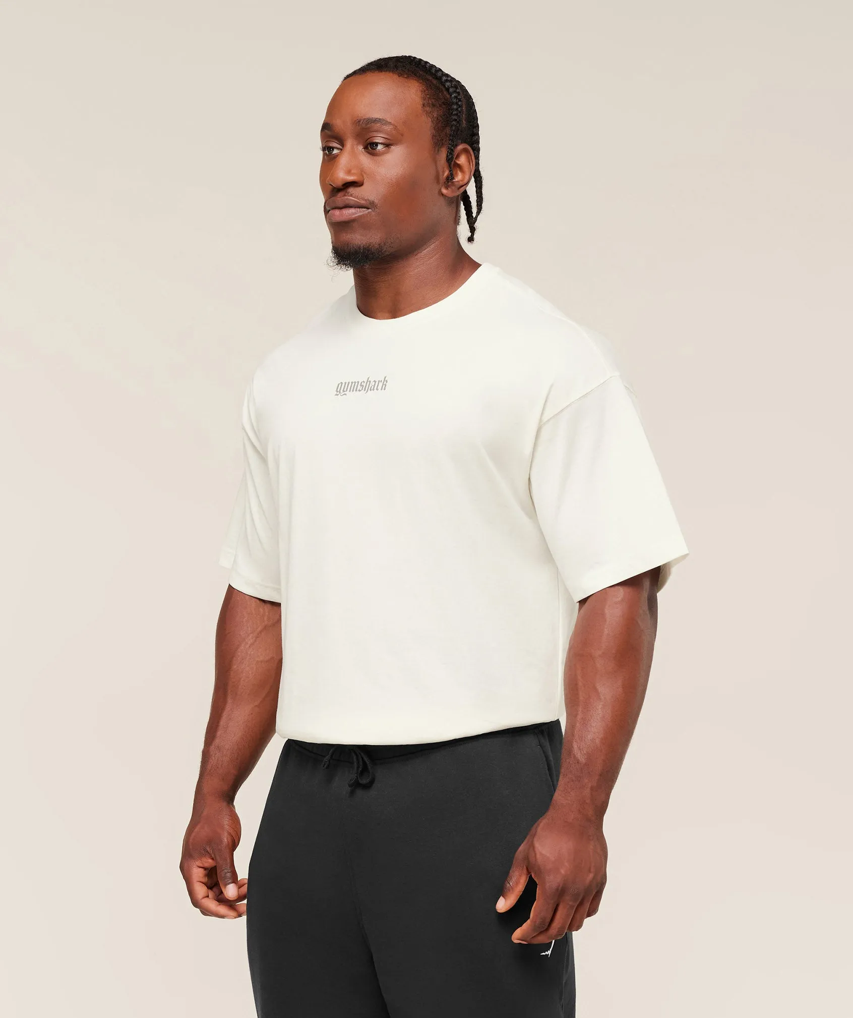 Gymshark Olde English T-Shirt - Soft White sold by Gymshark product image thumbnail 3