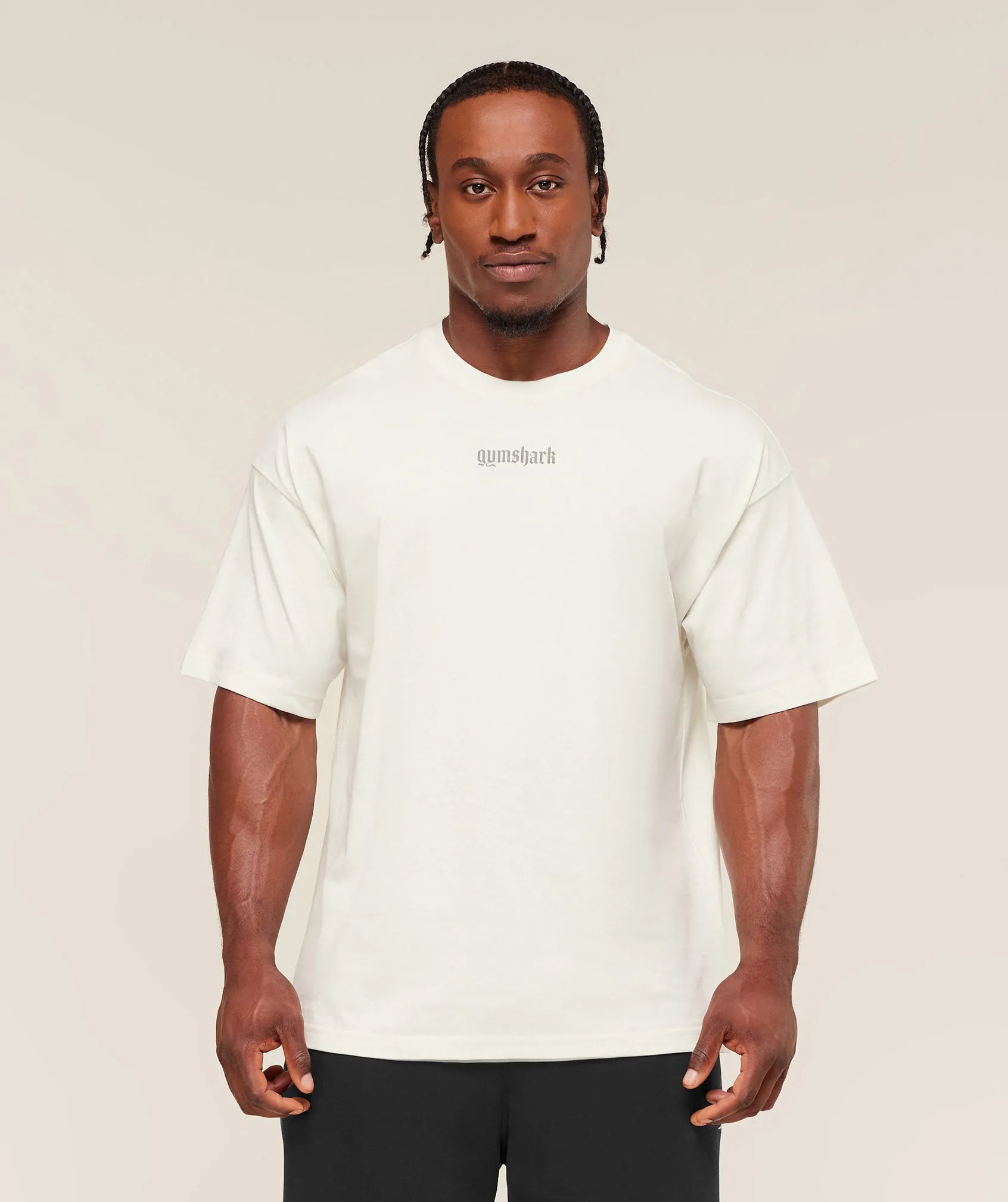 Gymshark Olde English T-Shirt - Soft White sold by Gymshark