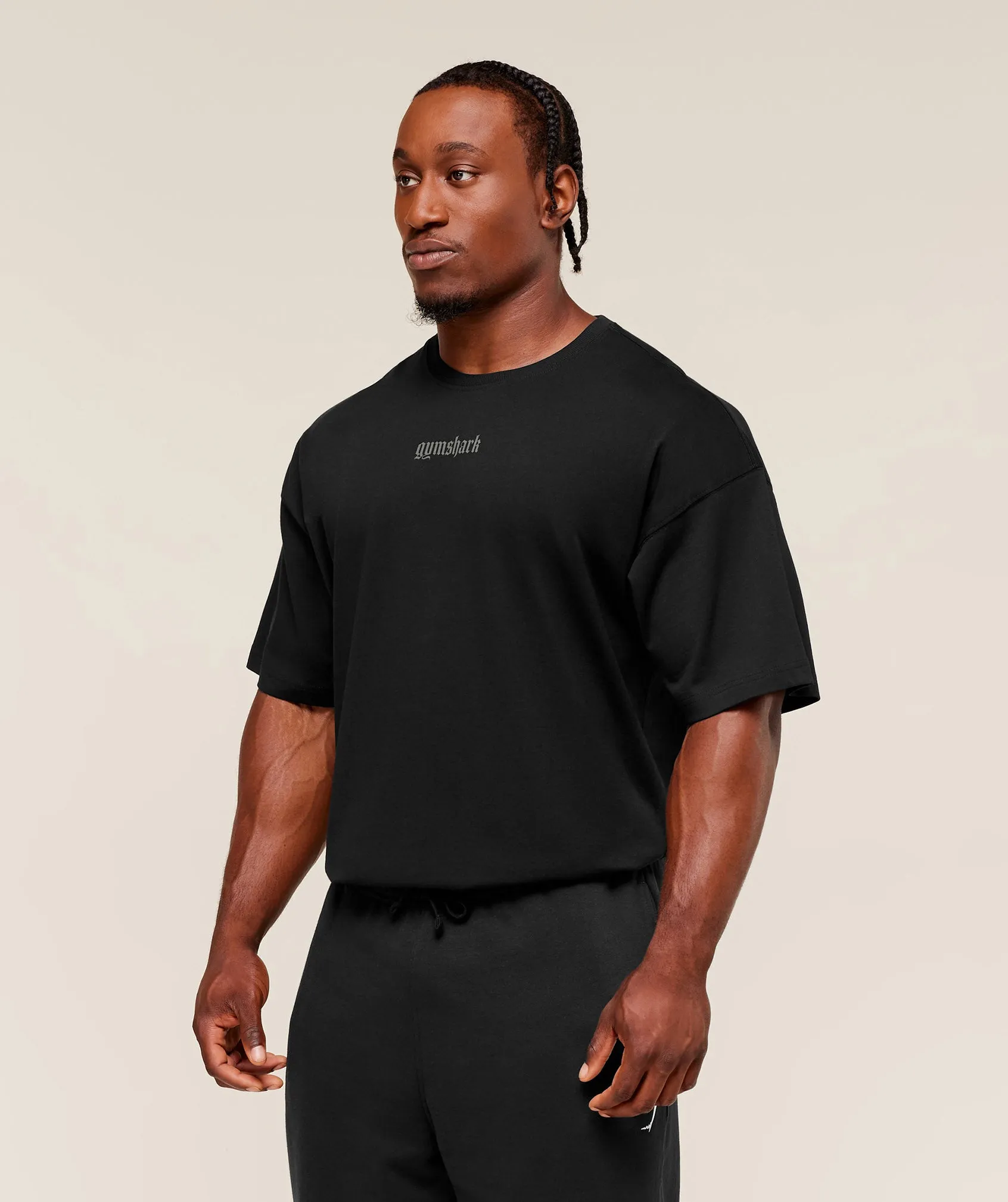 Gymshark Olde English T-Shirt - Black sold by Gymshark product image thumbnail 3
