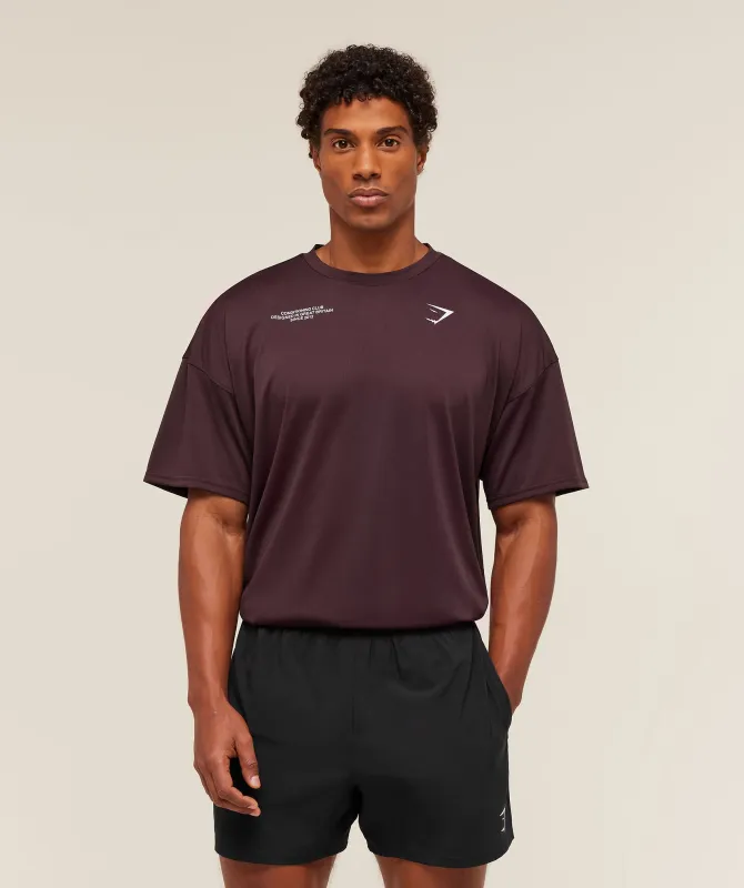 Gymshark Conditioning Club Oversized T-Shirt - Cherry Purple sold by Gymshark