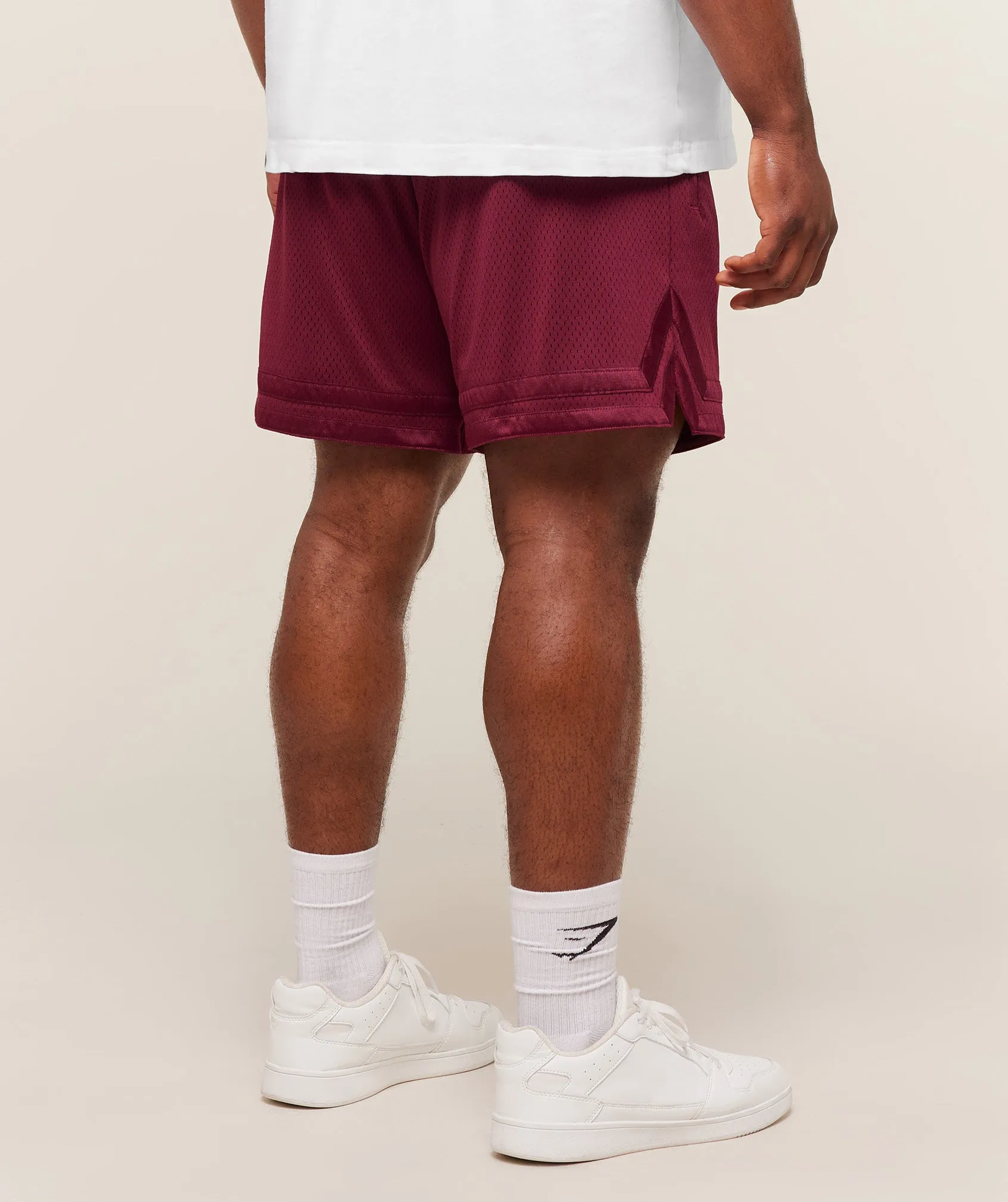 Gymshark Campus Mesh Shorts - Rich Maroon sold by Gymshark product image thumbnail 2