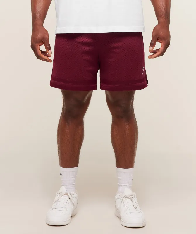 Gymshark Campus Mesh Shorts - Rich Maroon sold by Gymshark
