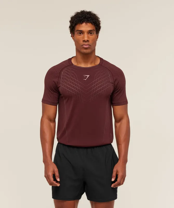 Gymshark Apex Seamless T-Shirt - Rich Maroon/Chestnut Pink sold by Gymshark