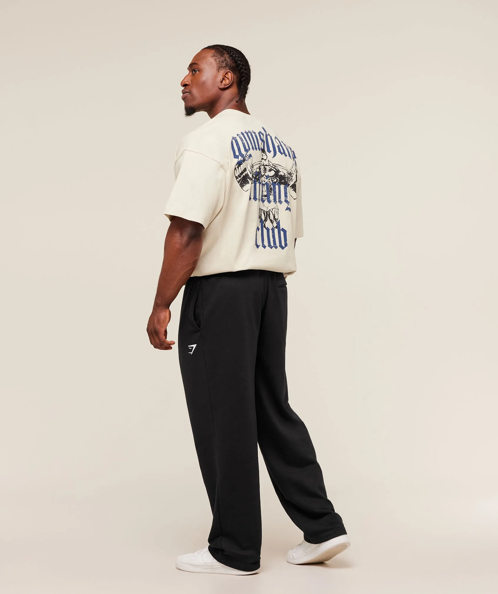 Gymshark Lifting Club T-Shirt - Oat White/Compound Blue sold by Gymshark product image thumbnail 4