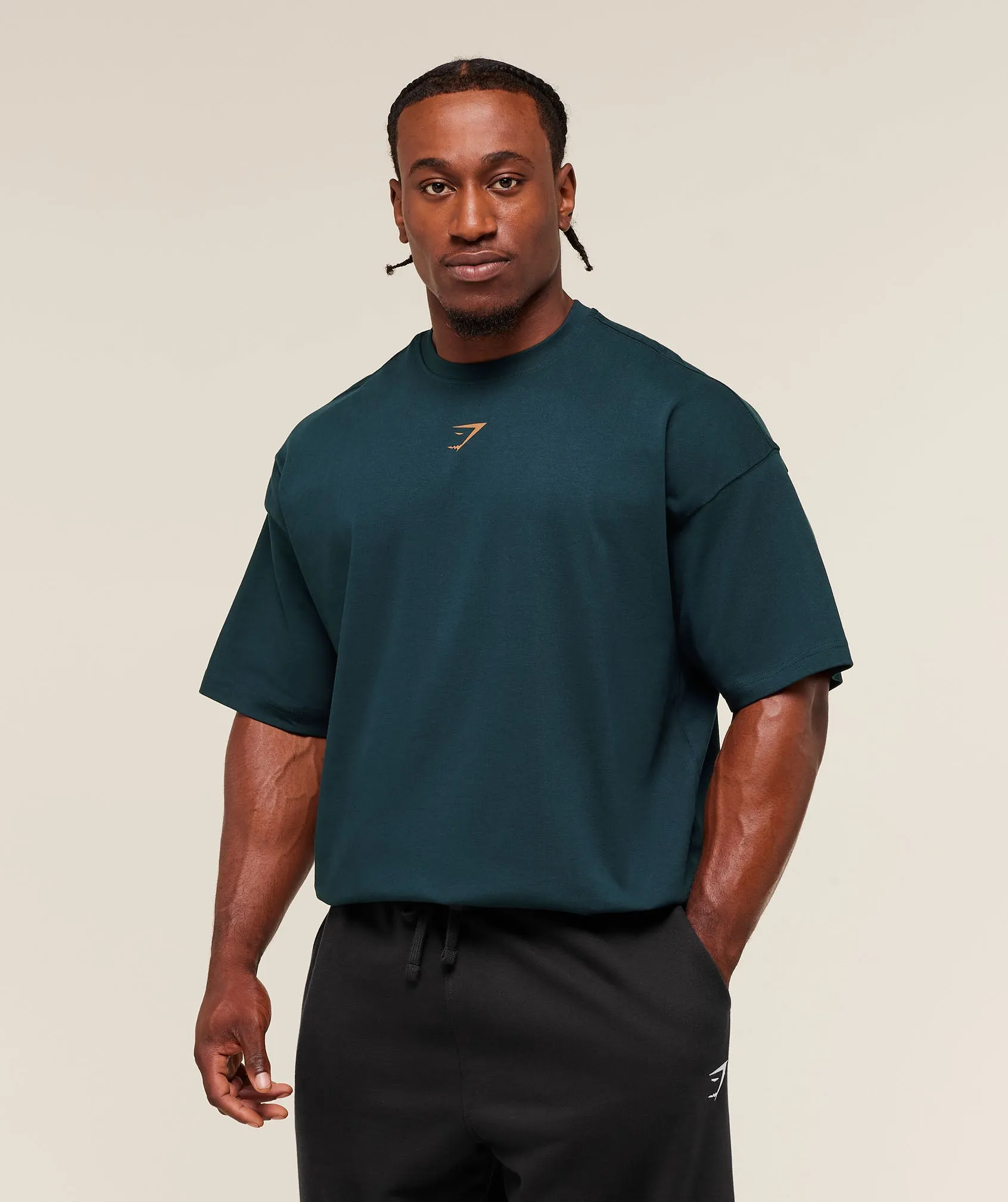 Gymshark Lifting Club T-Shirt - Deep Petrol Blue/Antique Gold sold by Gymshark product image thumbnail 3
