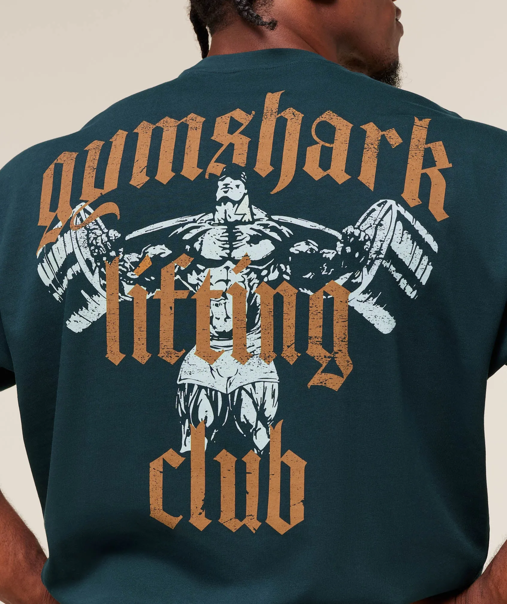 Gymshark Lifting Club T-Shirt - Deep Petrol Blue/Antique Gold sold by Gymshark product image thumbnail 5