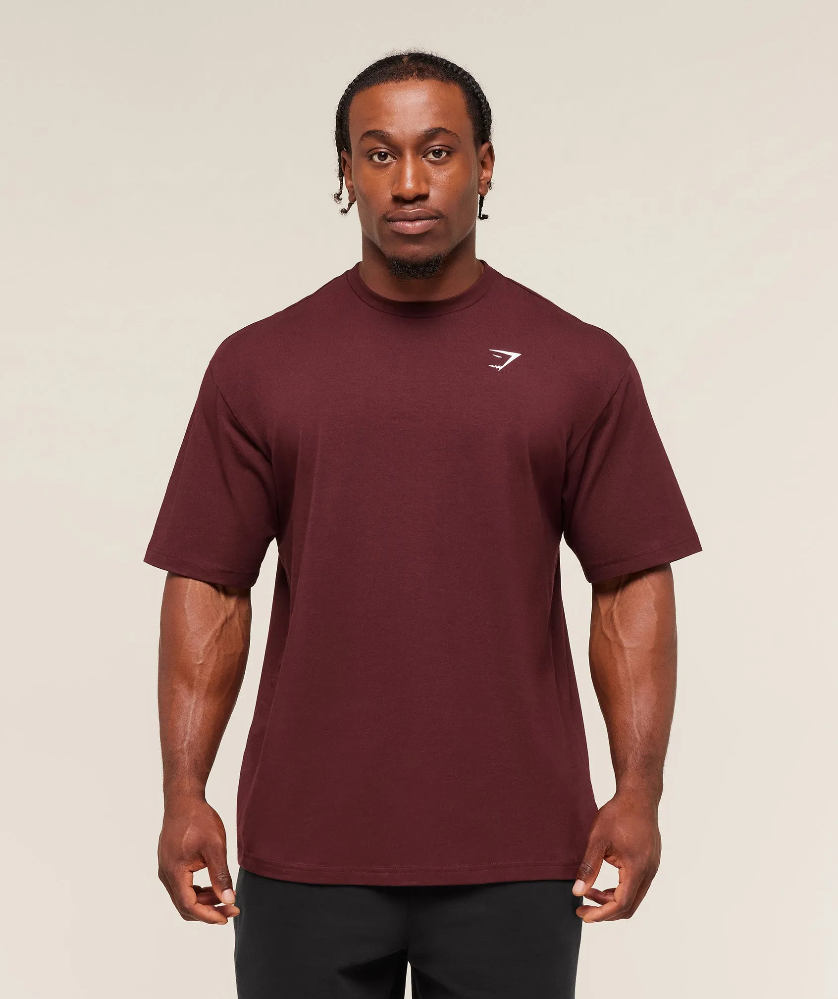 Gymshark Essential Oversized T-Shirt - Rich Maroon sold by Gymshark