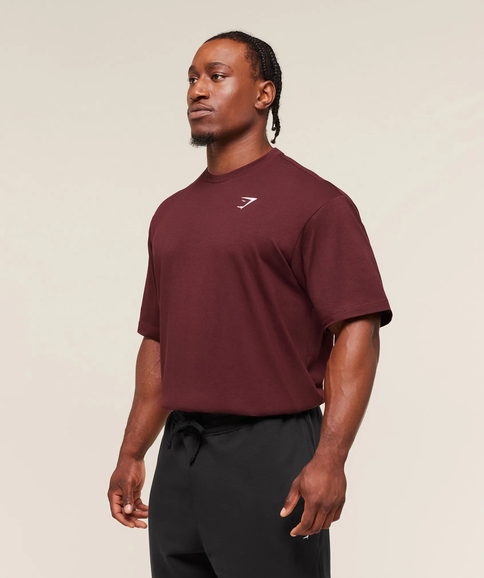 Gymshark Essential Oversized T-Shirt - Rich Maroon sold by Gymshark product image thumbnail 3