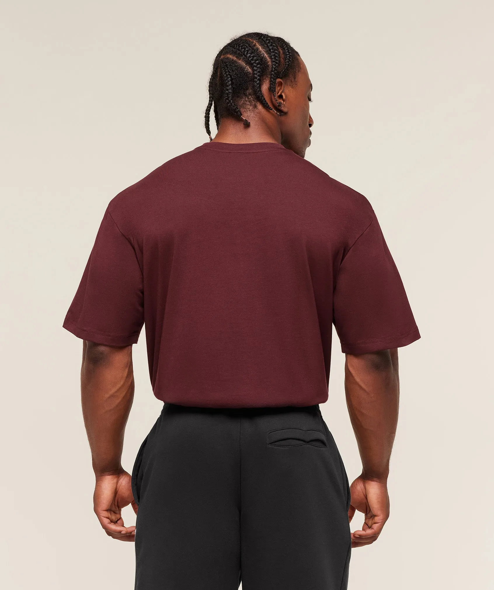 Gymshark Essential Oversized T-Shirt - Rich Maroon sold by Gymshark product image thumbnail 2