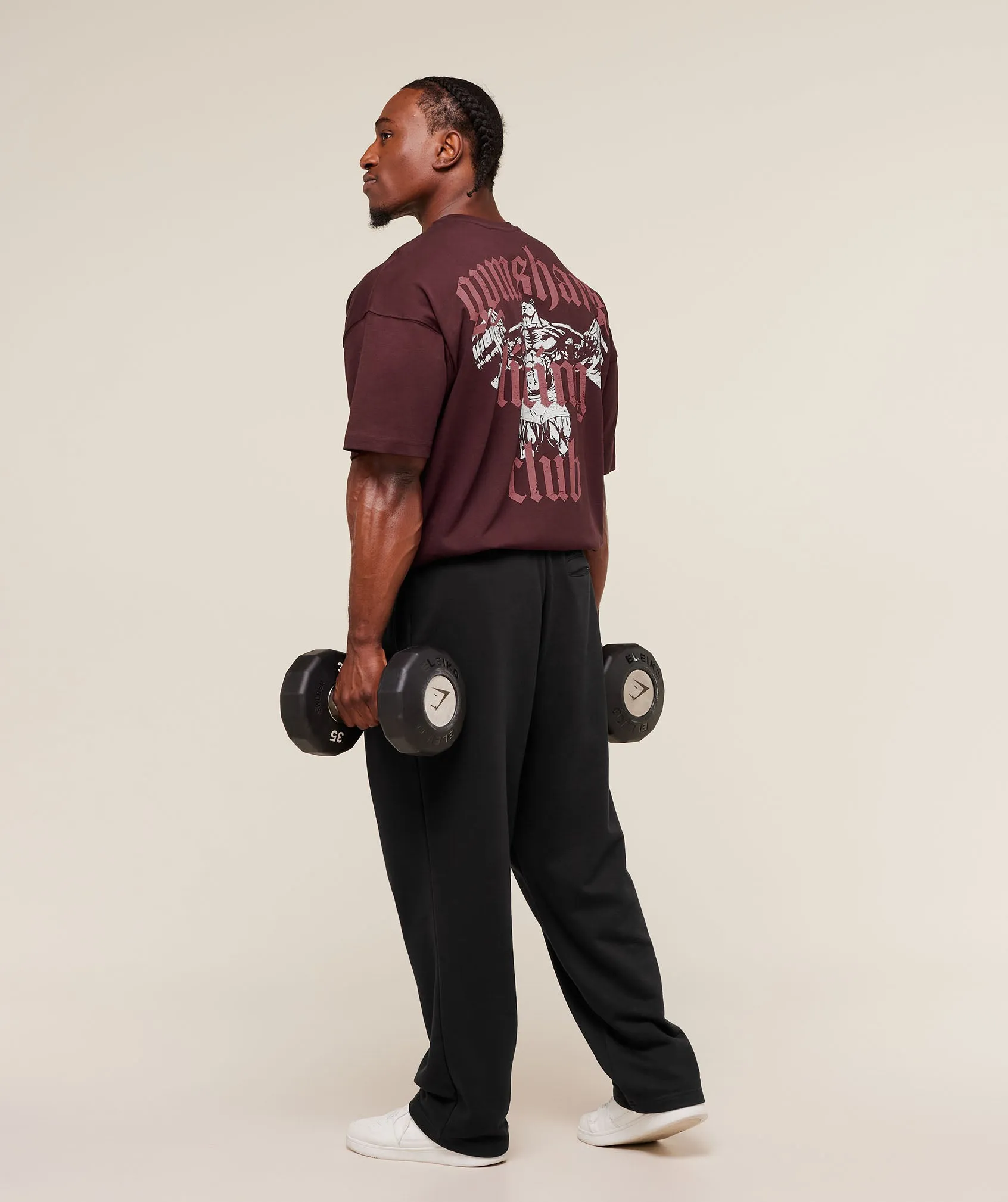Gymshark Lifting Club T-Shirt - Rich Maroon/Reset Pink sold by Gymshark product image thumbnail 3