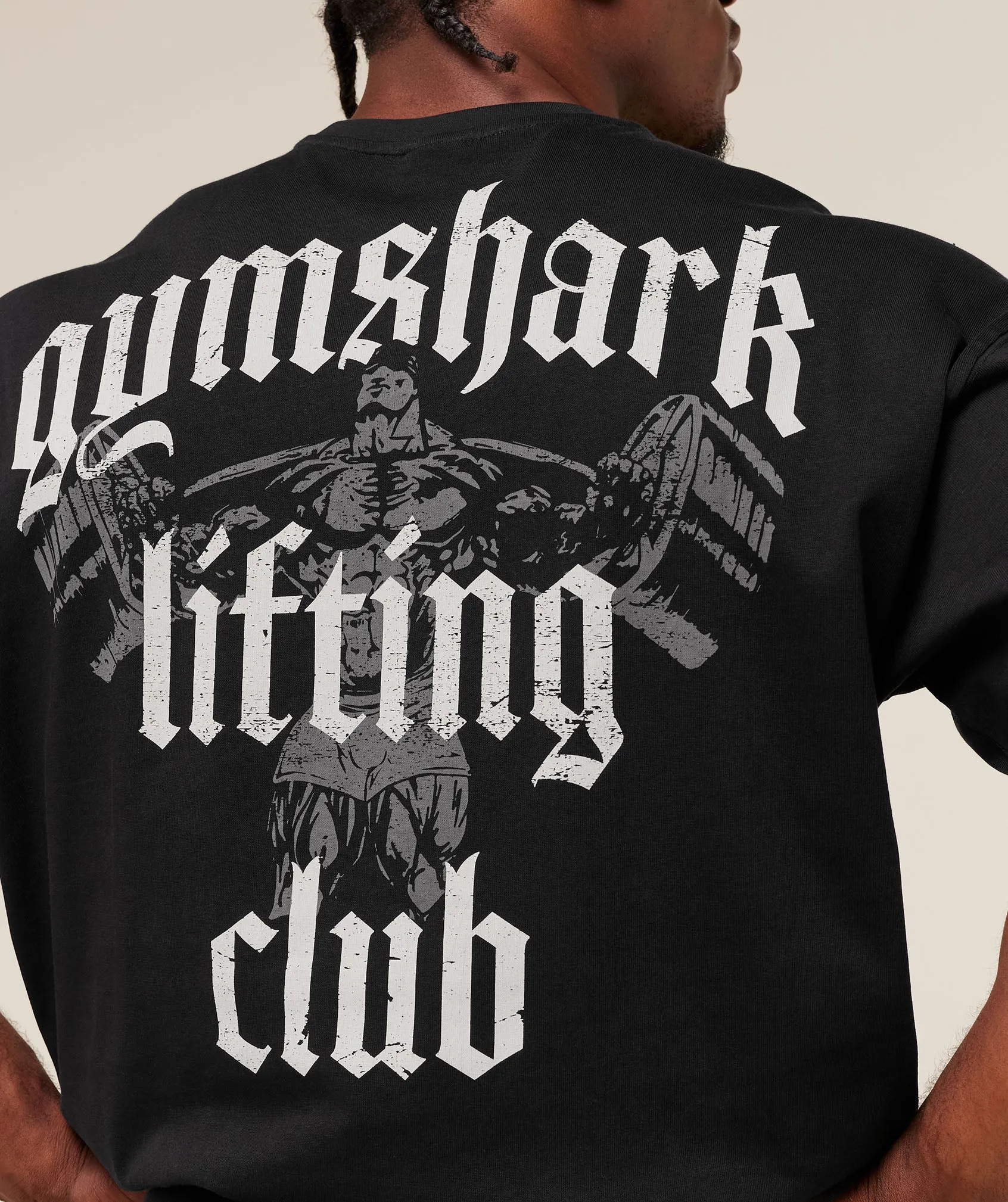 Gymshark Lifting Club T-Shirt - Black/Pebble Grey sold by Gymshark product image thumbnail 5