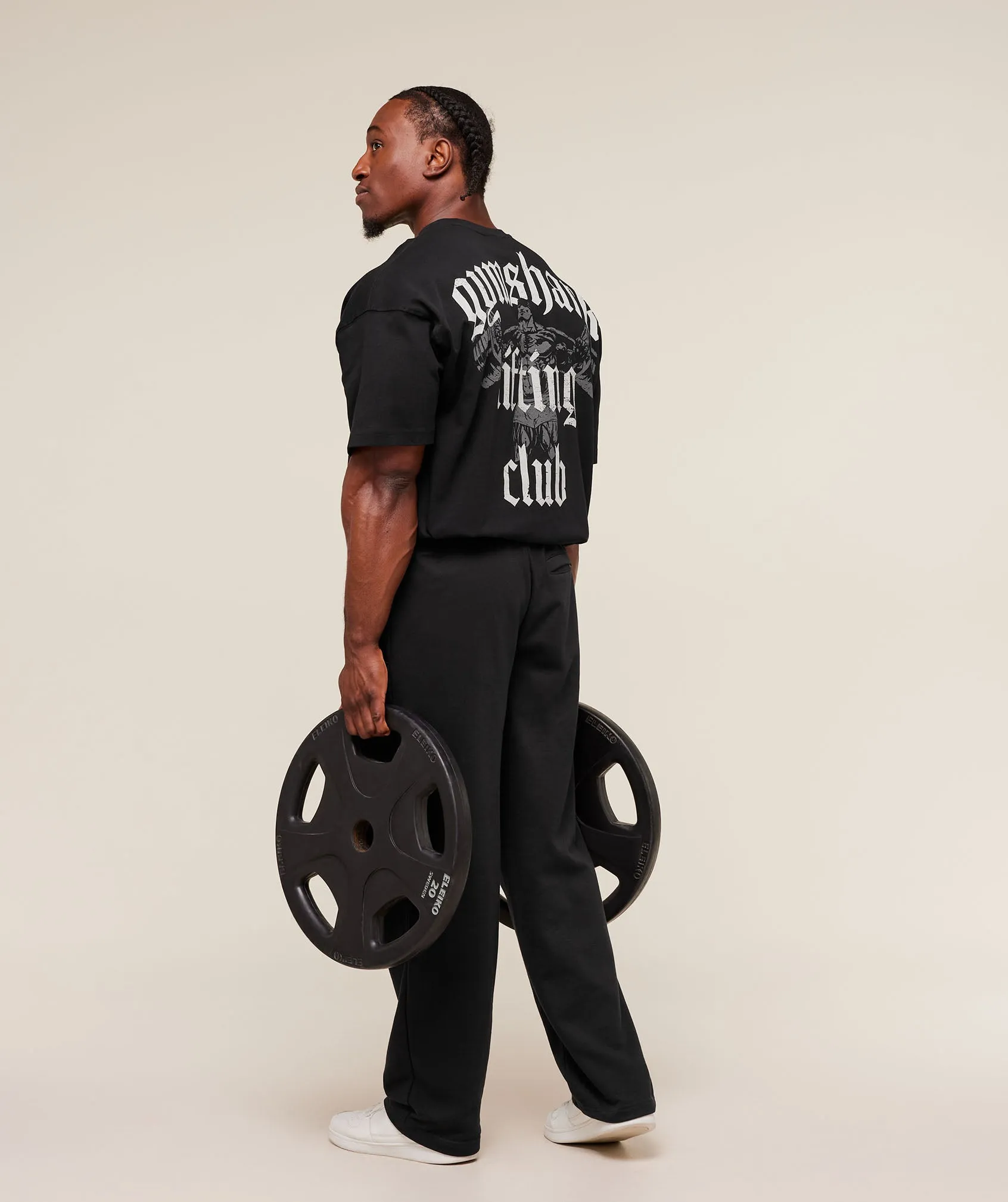 Gymshark Lifting Club T-Shirt - Black/Pebble Grey sold by Gymshark product image thumbnail 4