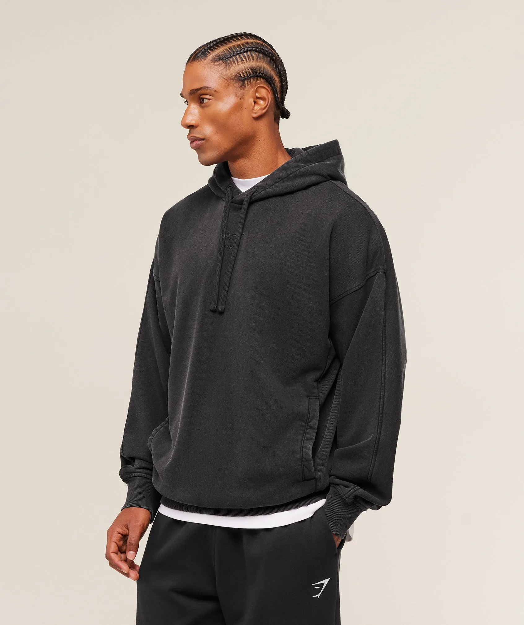 Gymshark Power Washed Hoodie - GS Black sold by Gymshark product image thumbnail 3