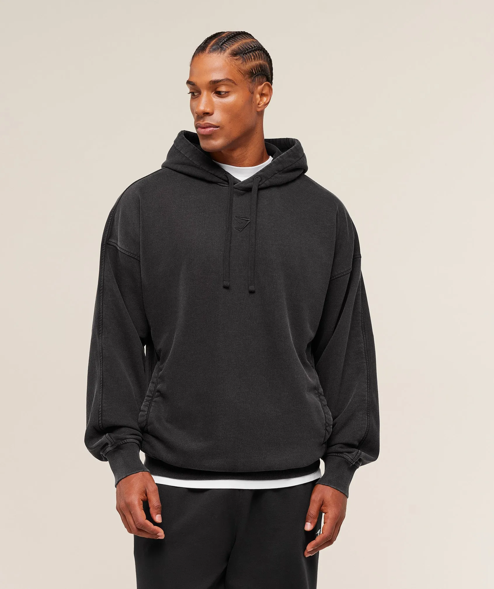 Gymshark Power Washed Hoodie - GS Black sold by Gymshark product image thumbnail 4