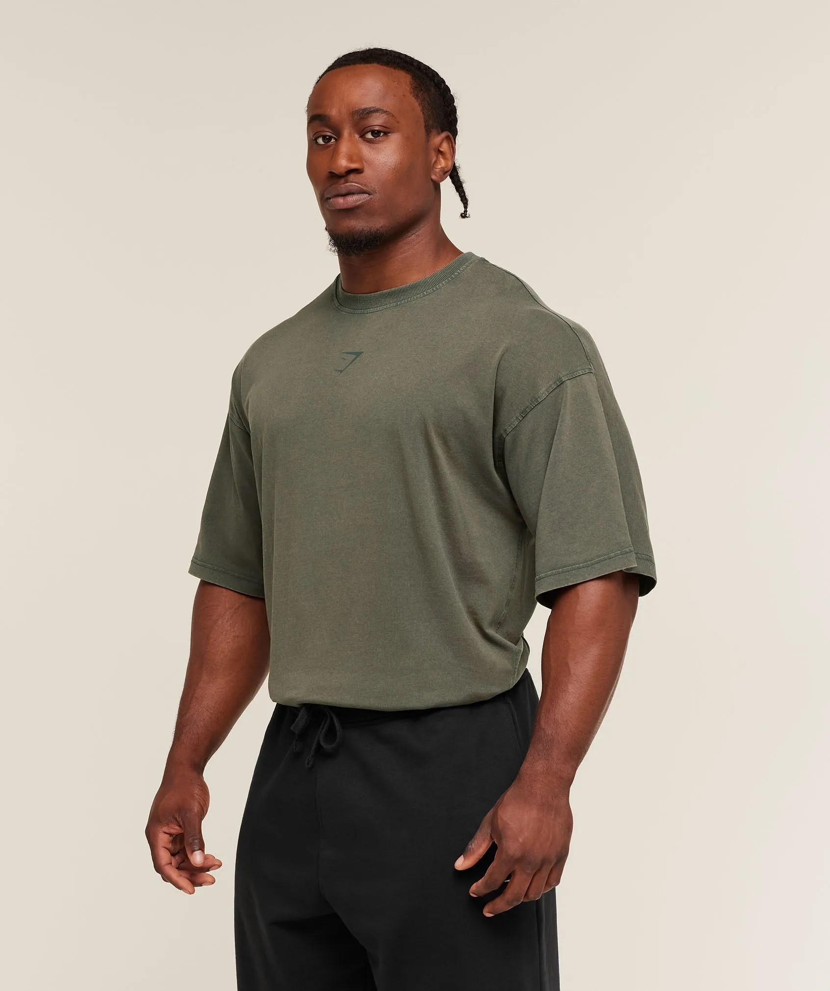 Gymshark Power Washed T-Shirt - GS Strength Green sold by Gymshark product image thumbnail 4