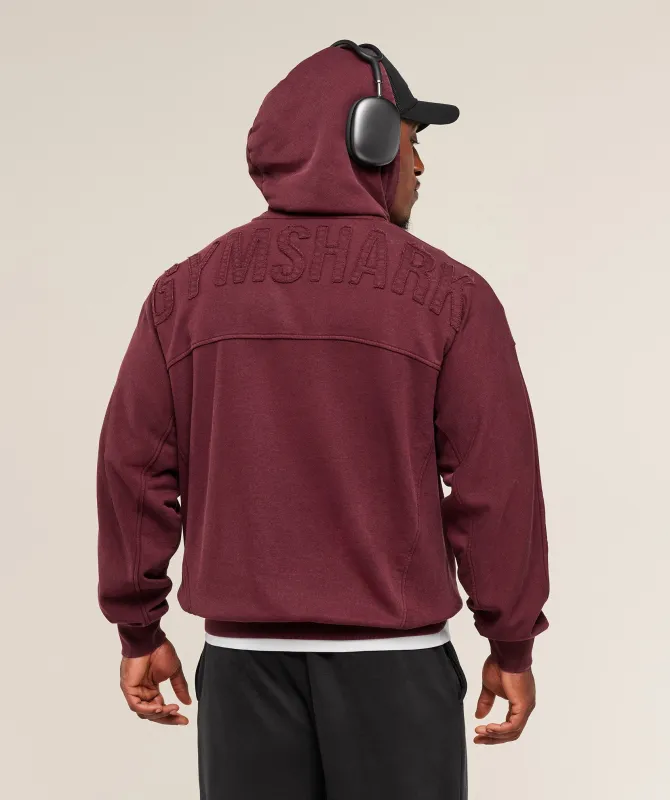 Gymshark Power Washed Hoodie - GS Rich Maroon sold by Gymshark
