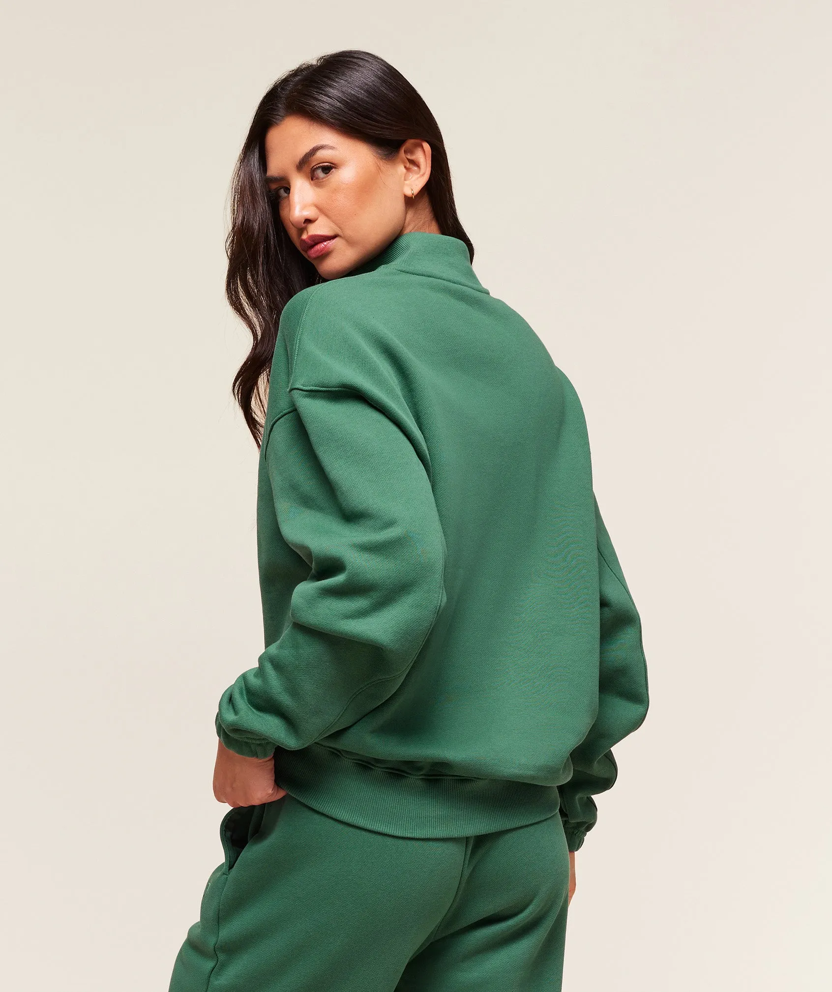 Gymshark Rest Day Sweats 2.0 1/4 Zip Pullover - Lift Green sold by Gymshark product image thumbnail 2