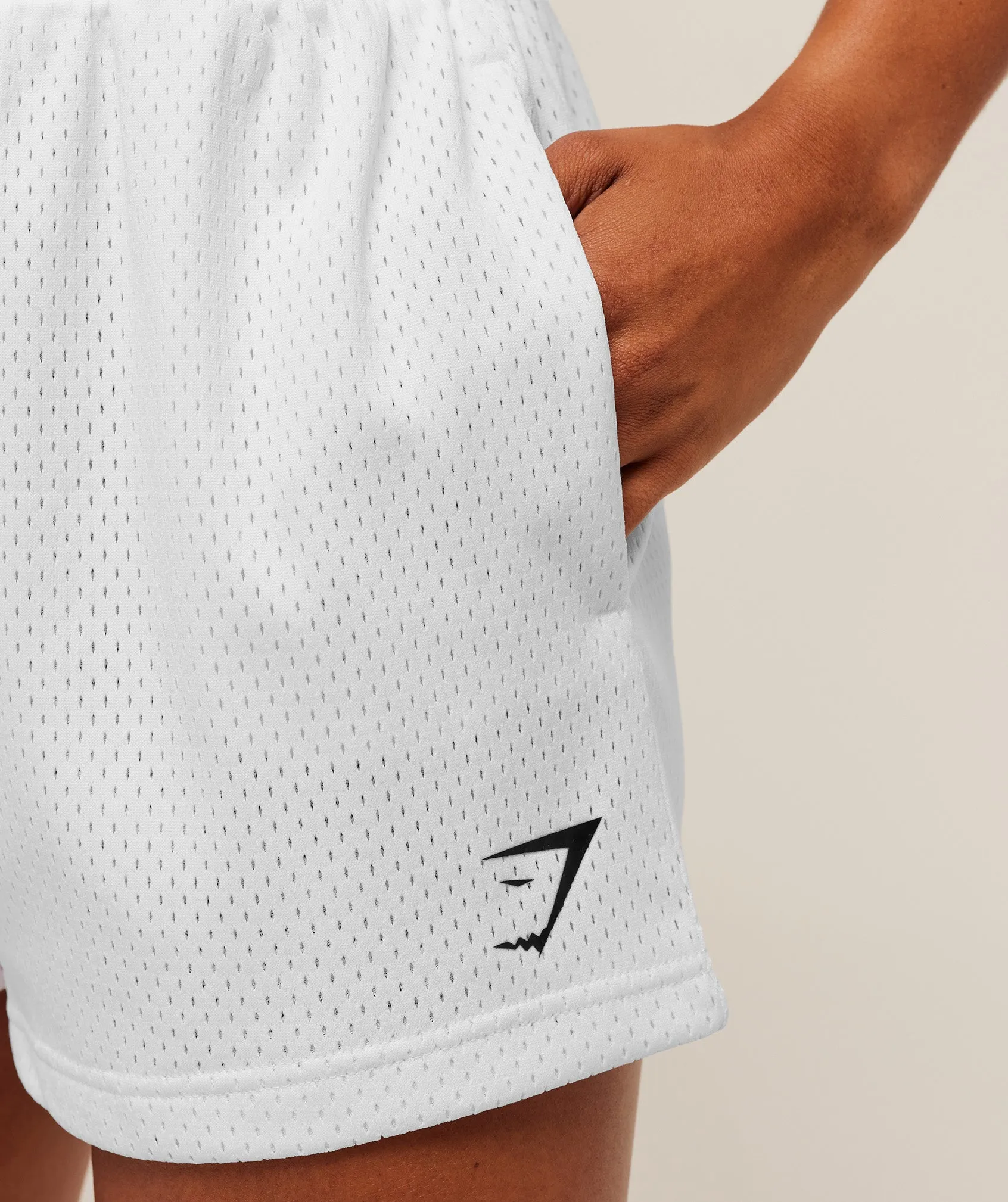 Gymshark Lifting Club Mesh Shorts - White sold by Gymshark product image thumbnail 5