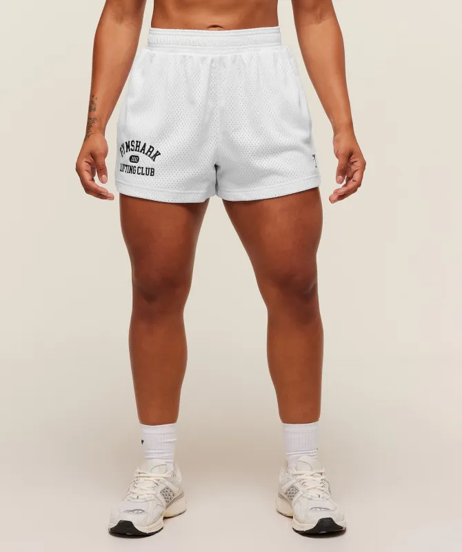 Gymshark Lifting Club Mesh Shorts - White sold by Gymshark