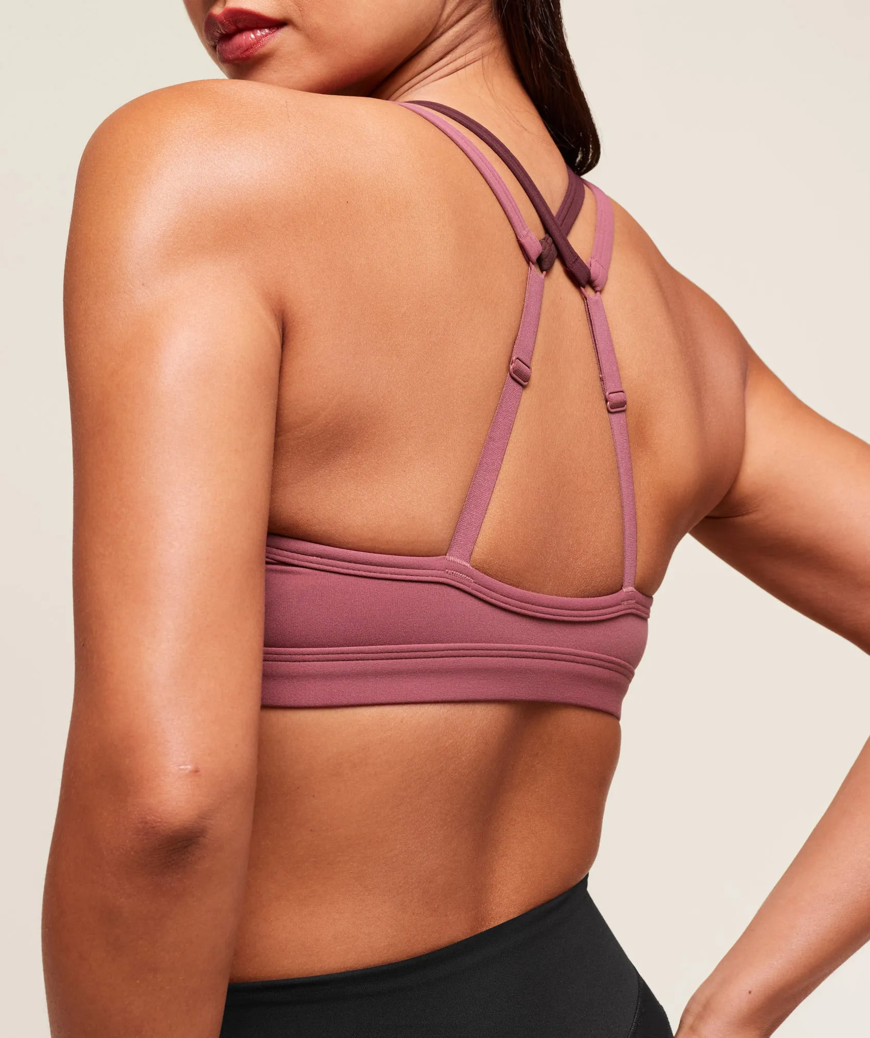 Gymshark Double Up Sports Bra - Reset Pink/Rich Maroon sold by Gymshark product image thumbnail 4