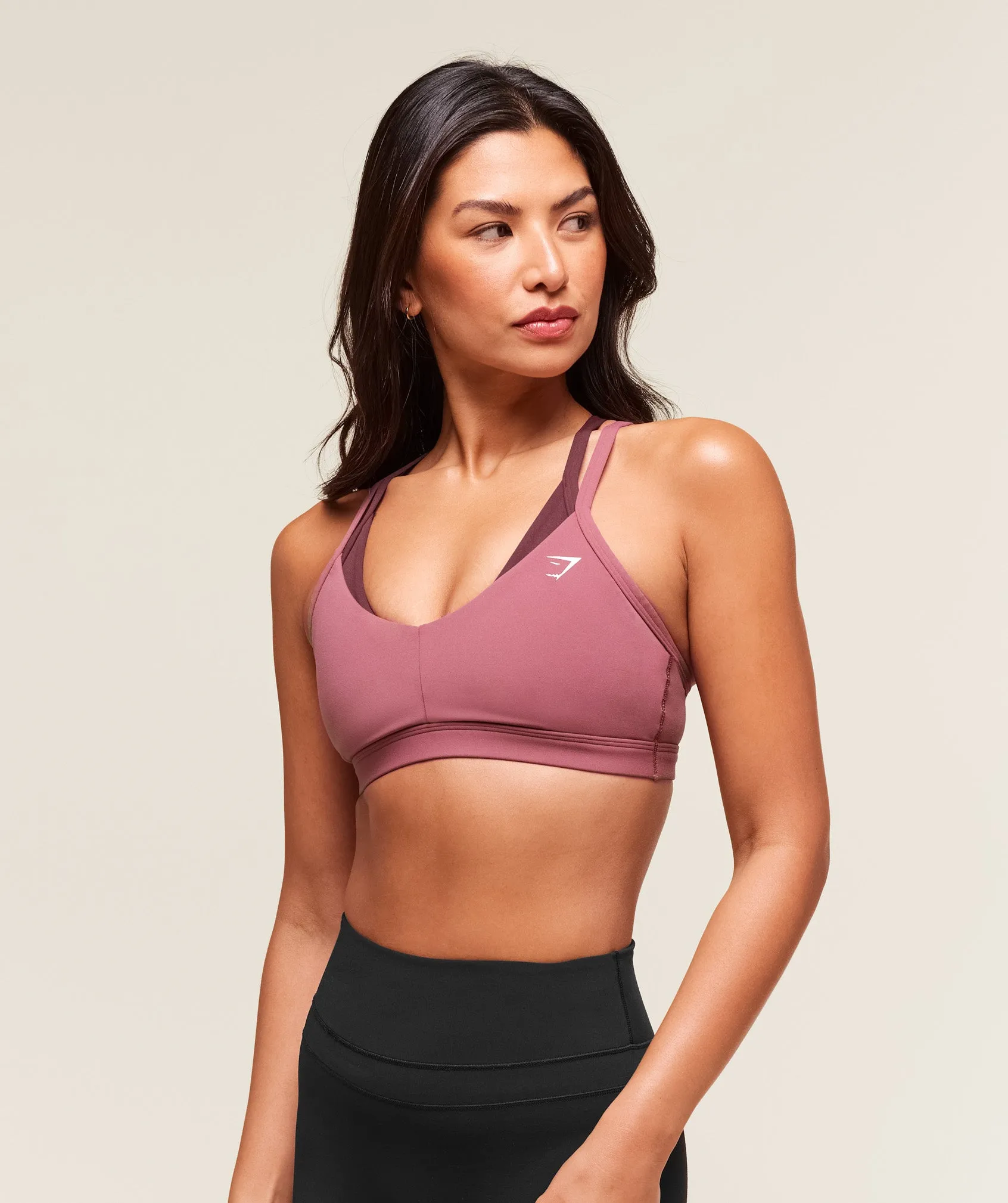Gymshark Double Up Sports Bra - Reset Pink/Rich Maroon sold by Gymshark product image thumbnail 3
