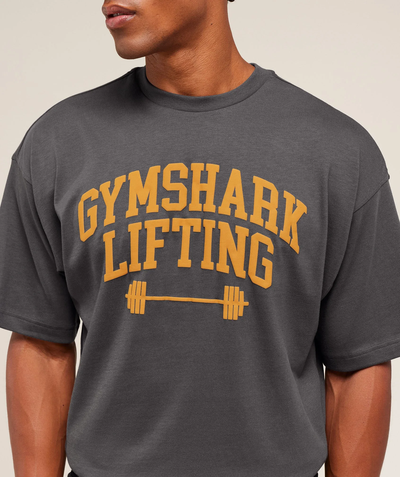 Gymshark Gymshark Lifting Barbell T-Shirt - Onyx Grey sold by Gymshark product image thumbnail 5