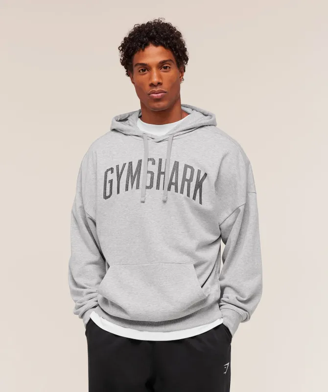 Gymshark Worn Graphic Hoodie - Light Grey Core Marl sold by Gymshark