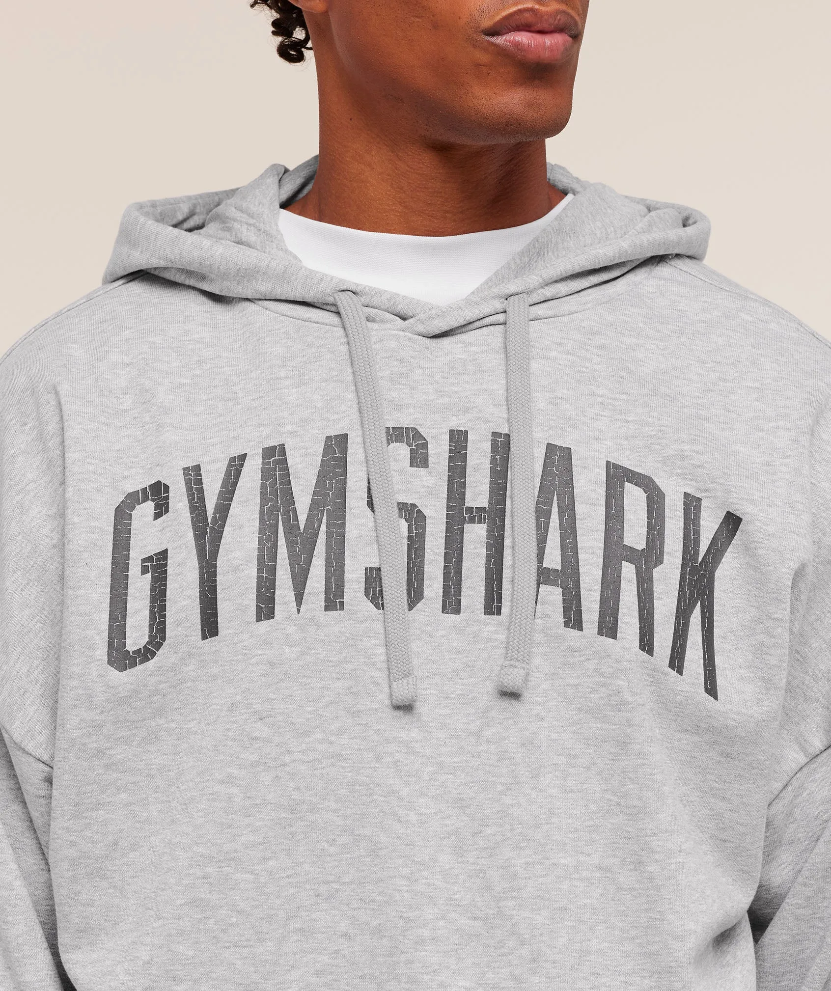 Gymshark Worn Graphic Hoodie - Light Grey Core Marl sold by Gymshark product image thumbnail 5