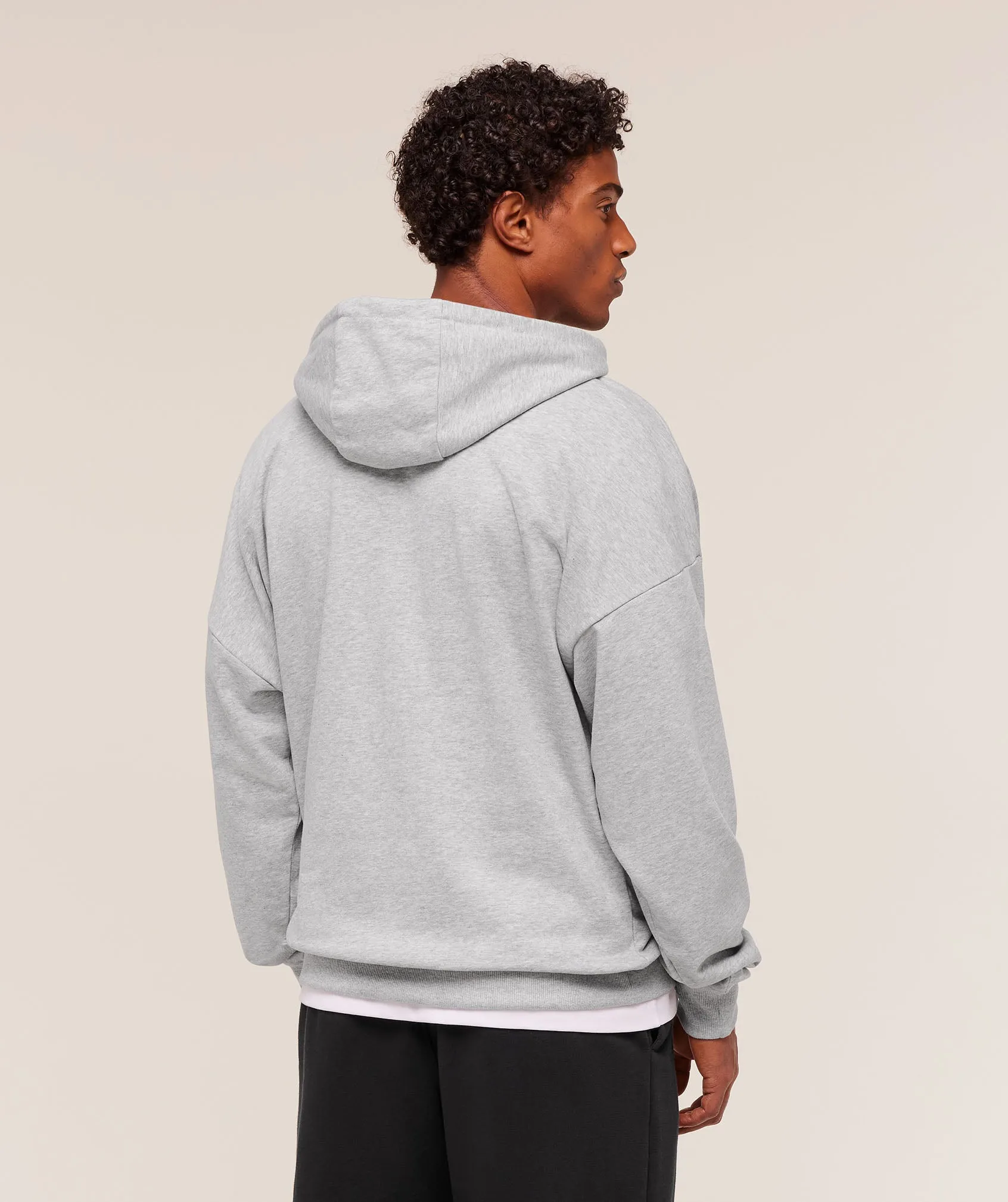 Gymshark Worn Graphic Hoodie - Light Grey Core Marl sold by Gymshark product image thumbnail 2