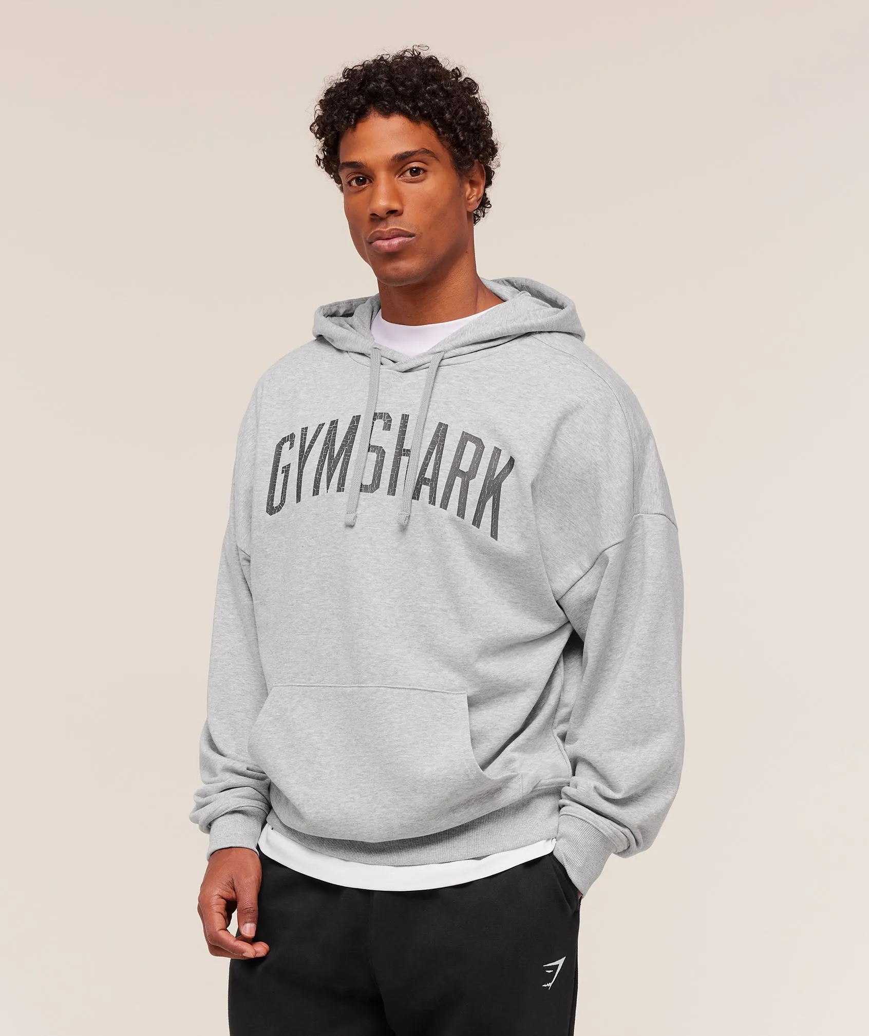 Gymshark Worn Graphic Hoodie - Light Grey Core Marl sold by Gymshark product image thumbnail 3