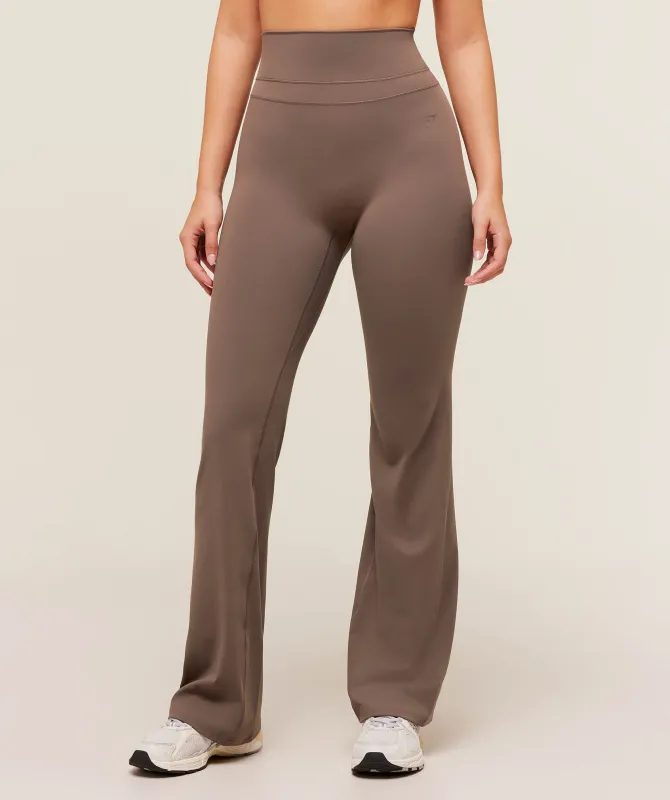 Gymshark Whitney Flared Leggings Tall - Soft Brown sold by Gymshark