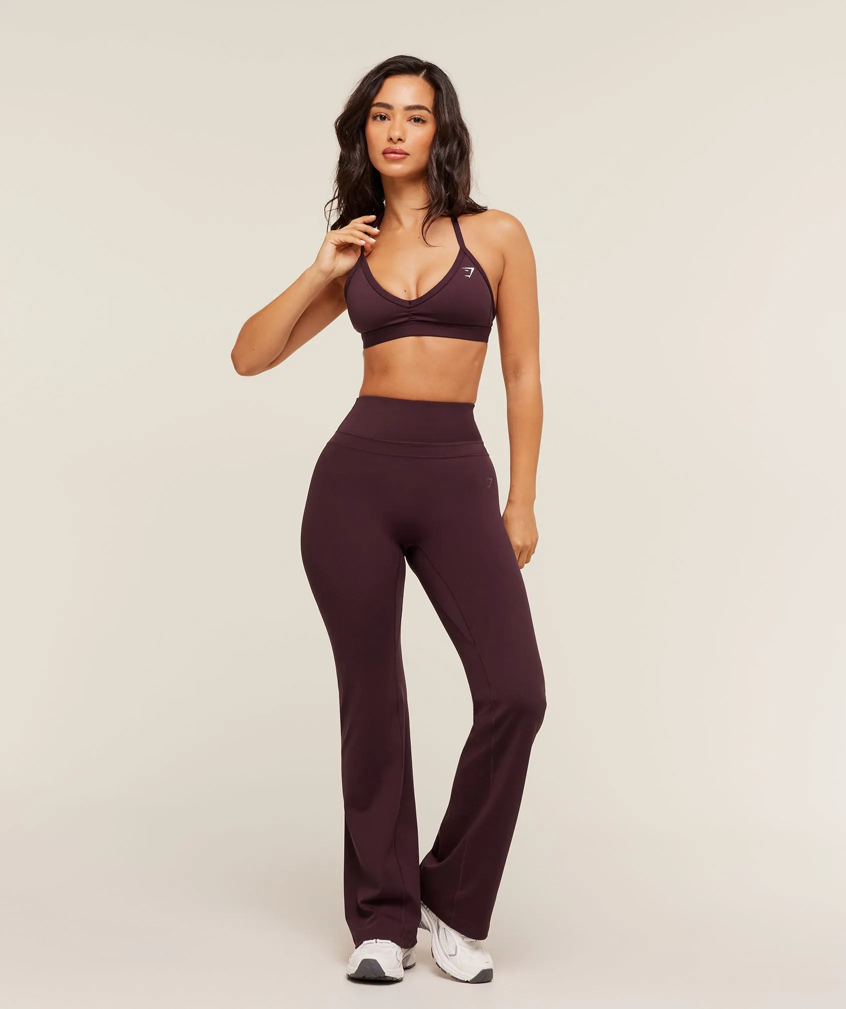 Gymshark Whitney Flared Leggings Short - Cherry Purple sold by Gymshark product image thumbnail 4