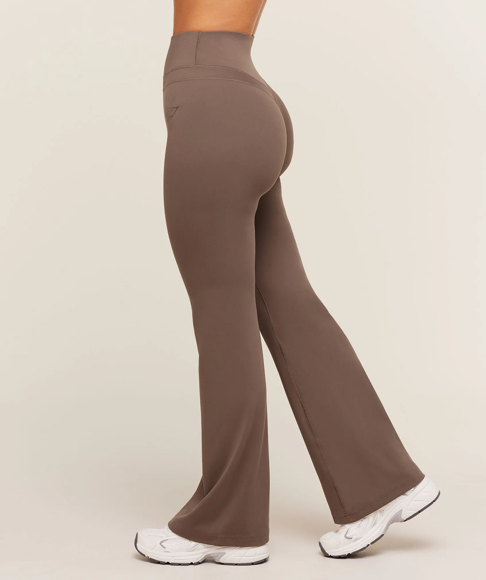 Gymshark Whitney Flared Leggings Short - Soft Brown sold by Gymshark product image thumbnail 3