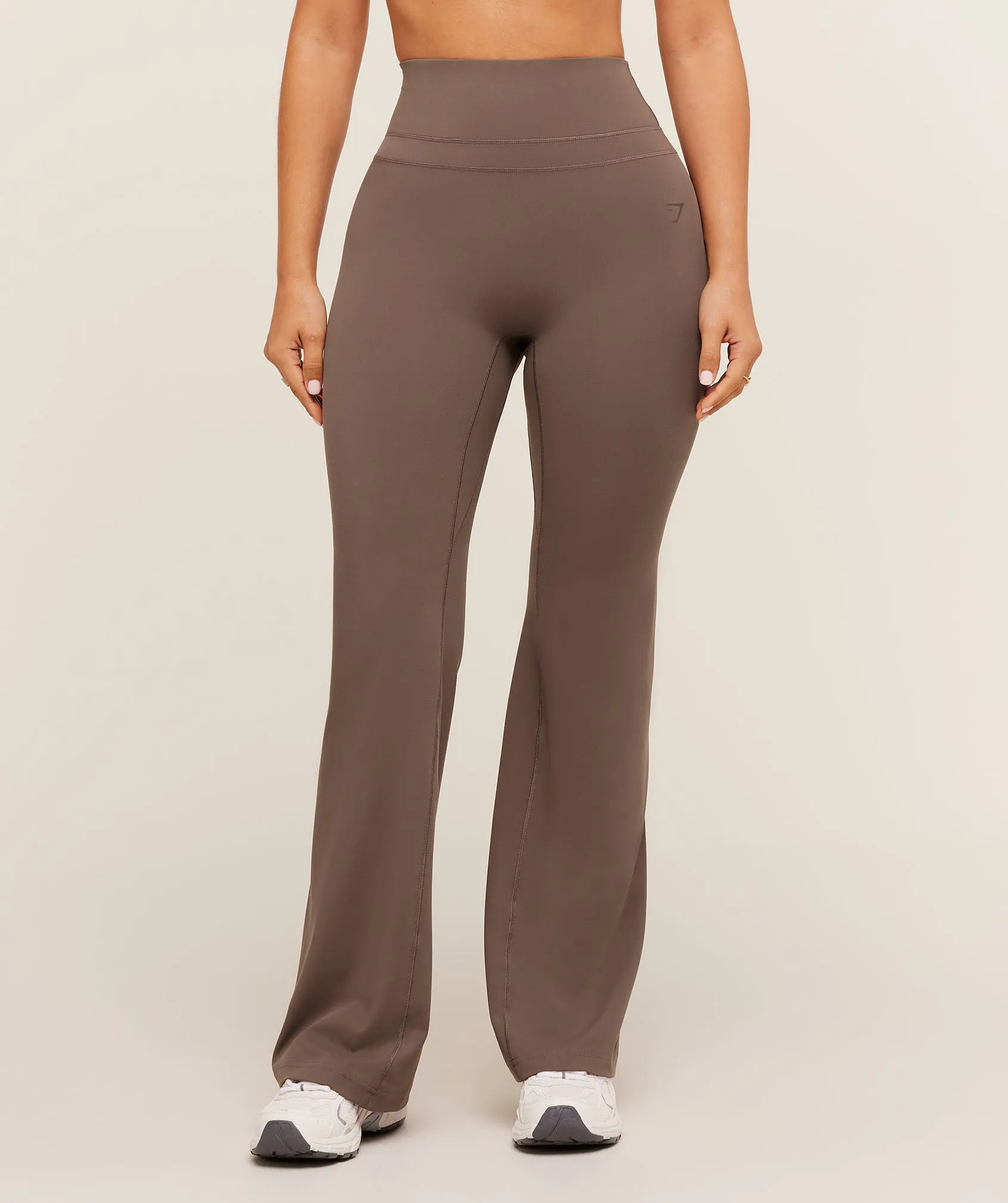 Gymshark Whitney Flared Leggings Short - Soft Brown sold by Gymshark