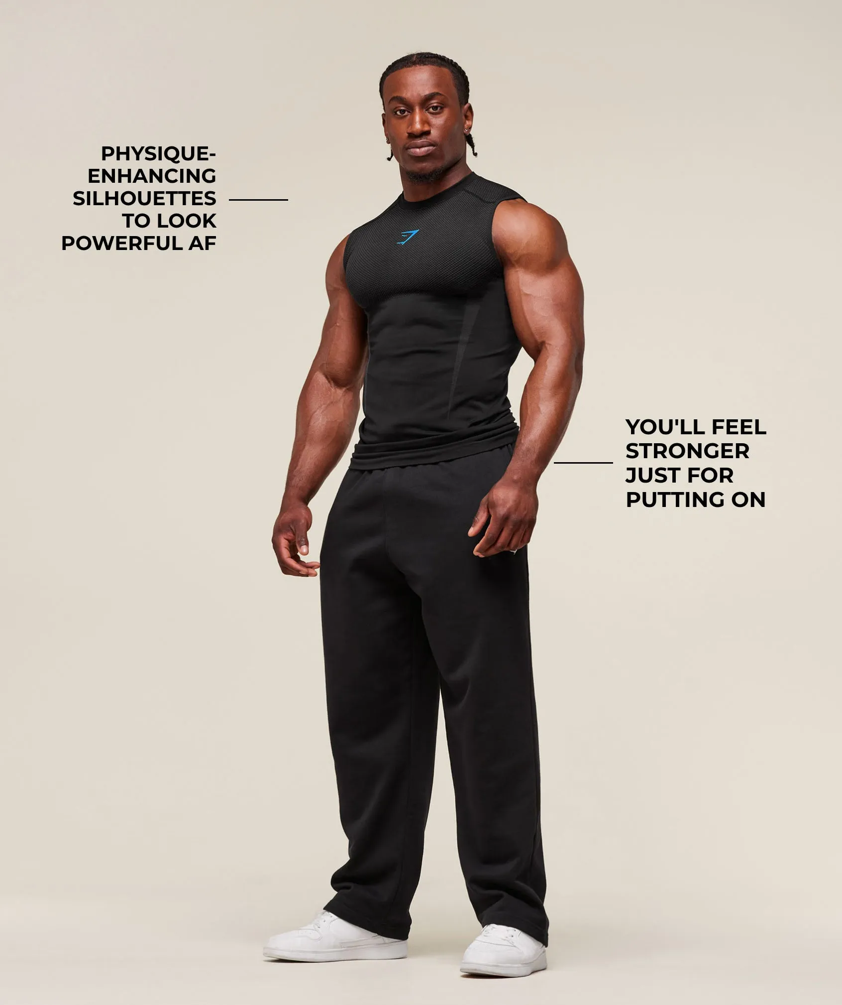 Gymshark Onyx 5.0 Tank - Black/Onyx Grey sold by Gymshark product image thumbnail 2