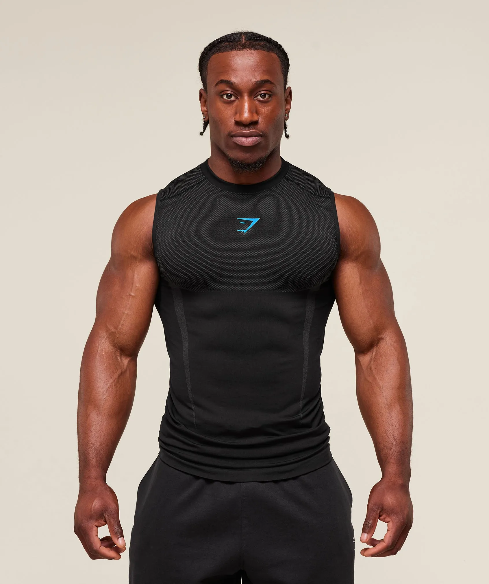 Gymshark Onyx 5.0 Tank - Black/Onyx Grey sold by Gymshark
