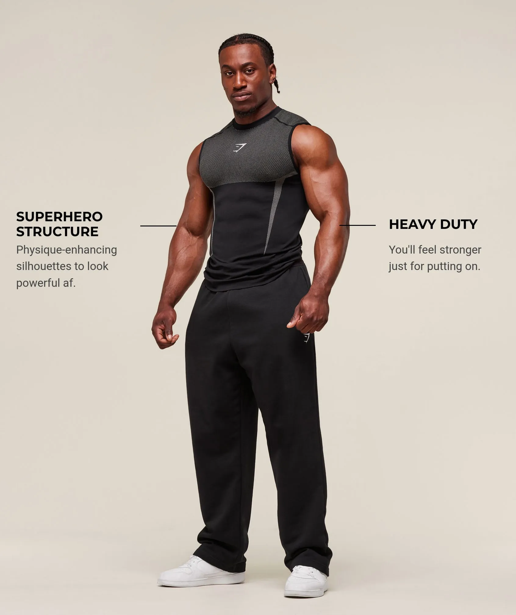 Gymshark Onyx 5.0 Tank - Black/Light Grey sold by Gymshark product image thumbnail 2