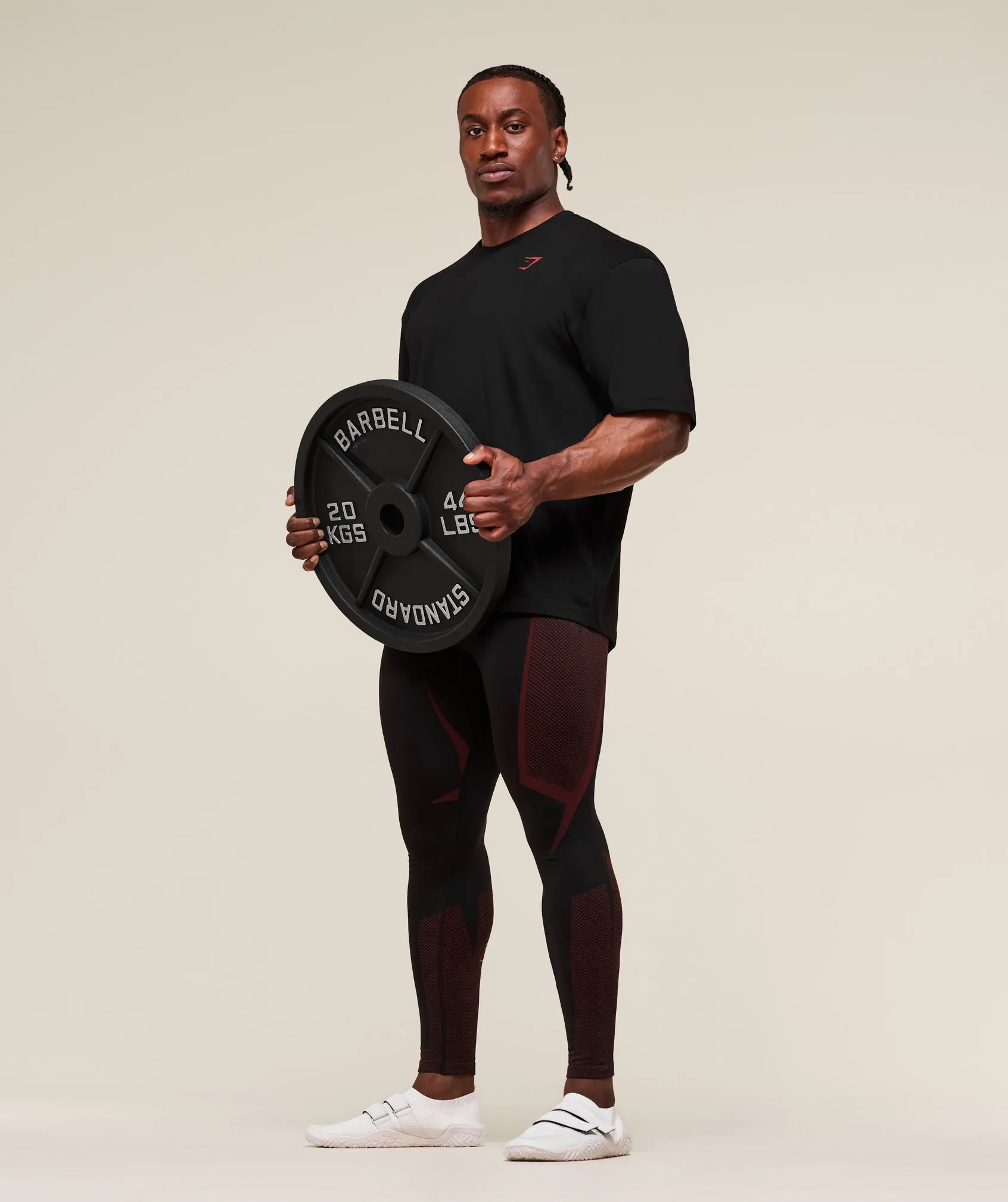 Gymshark Onyx 5.0 Seamless Tight - Black/Carmine Red sold by Gymshark product image thumbnail 5