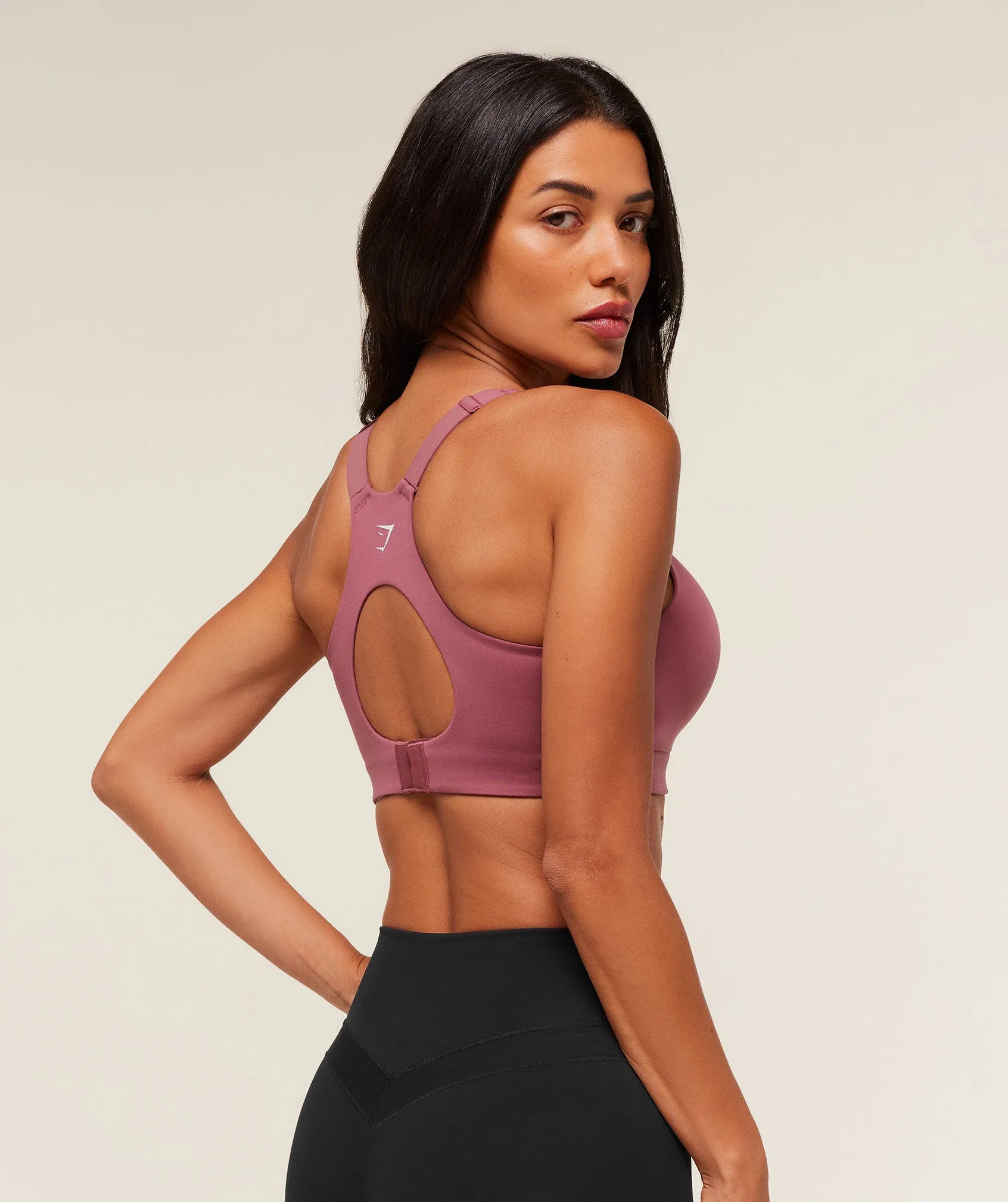 Gymshark High Support V-Neck Sports Bra - Reset Pink sold by Gymshark product image thumbnail 2